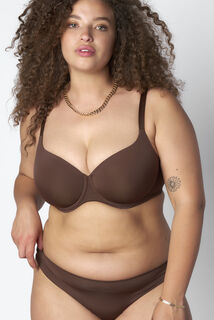 OLIVIA Tanga microfibre CHOCOLAT