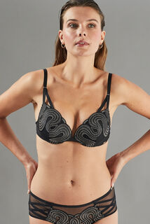 ARTEMIS SOUTIEN-GORGE PUSH UP NOIR/ARGENT