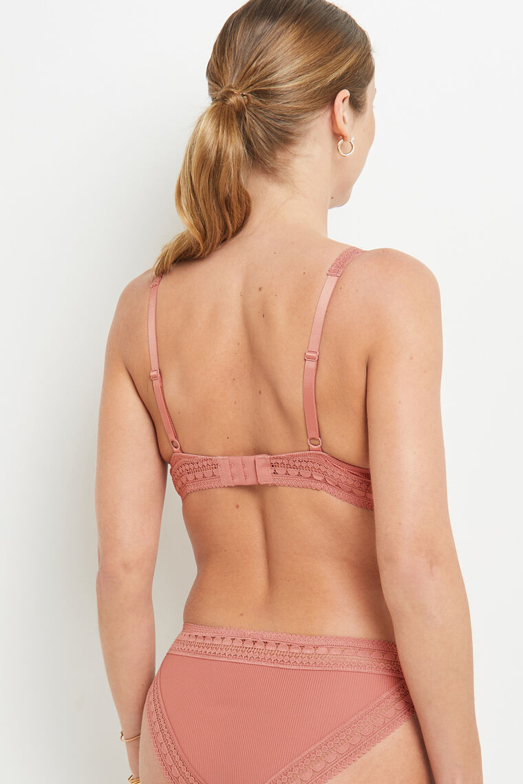 SOUTIEN-GORGE AMPLIFORME FOULARD ROSE