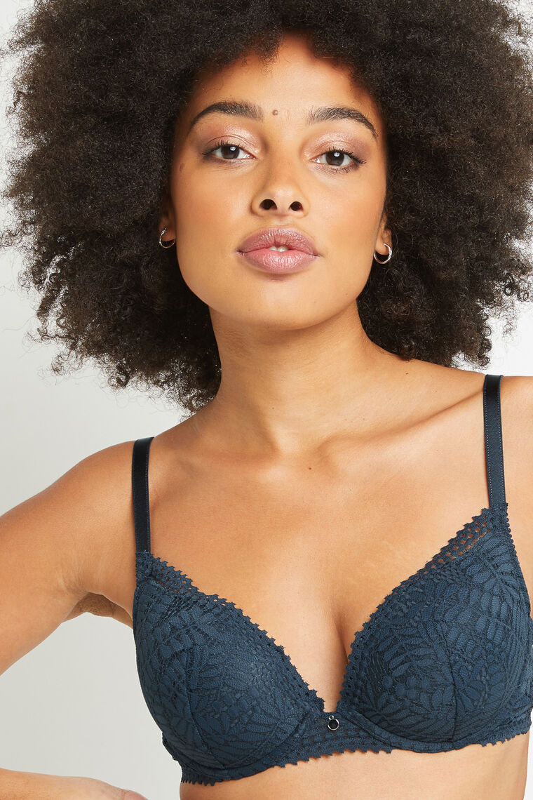 SOUTIEN-GORGE PUSH UP DENTELLE PETROLE