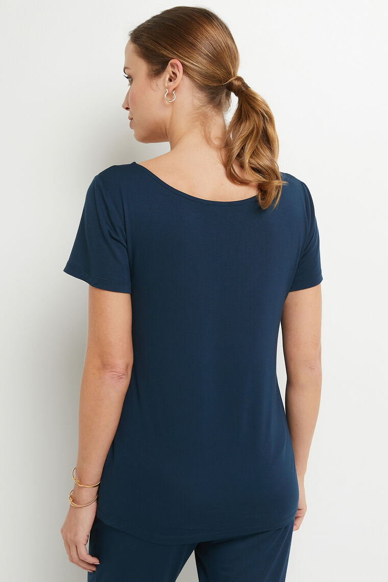 TEE SHIRT MANCHES COURTES MARINE