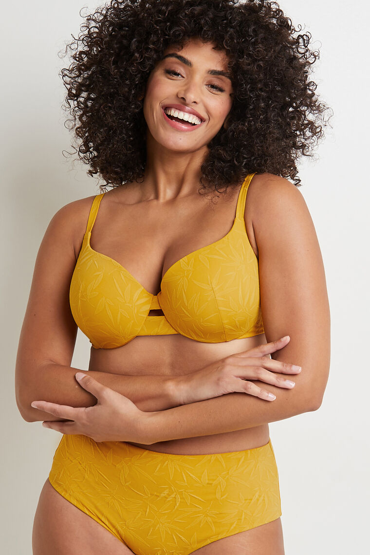 MAILLOT DE BAIN COQUE AMPLIFORME JAUNE