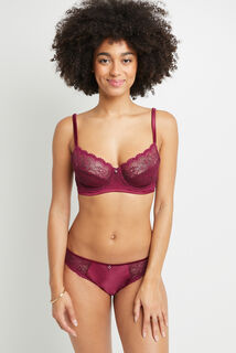 BALI CULOTTE DENTELLE BORDEAUX