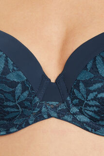 ALI SOUTIEN-GORGE EMBOITANT DENTELLE MULTICO BLEU