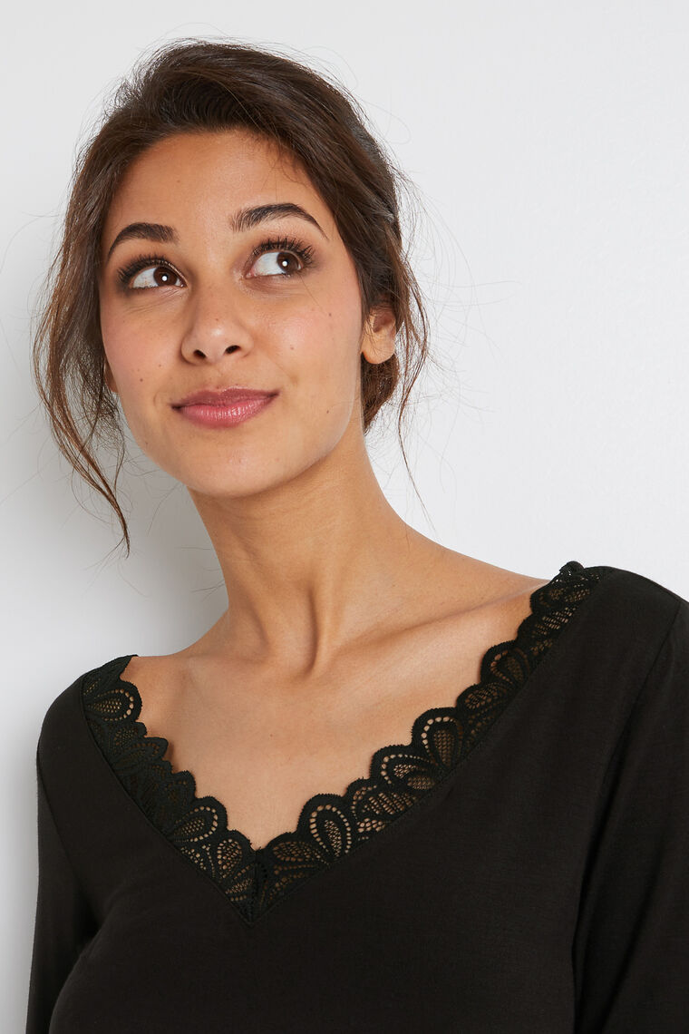 TEE SHIRT MANCHES LONGUES NOIR