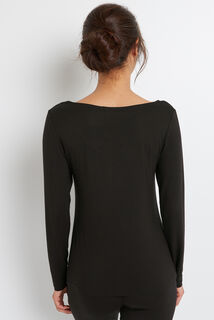 SYARA TEE SHIRT MANCHES LONGUES NOIR
