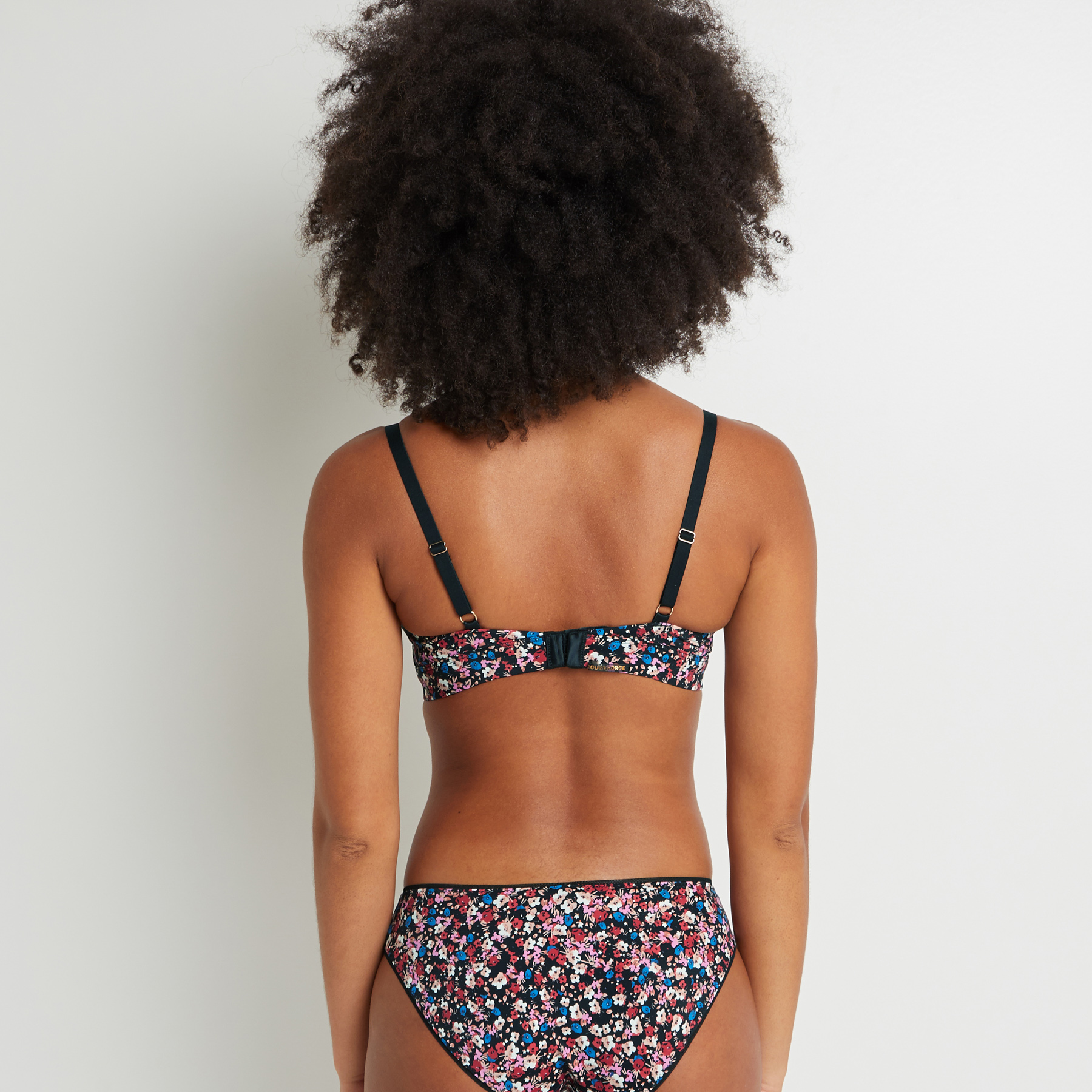 SYARA SOUTIEN-GORGE SANS ARMATURES NOIR/ROSE