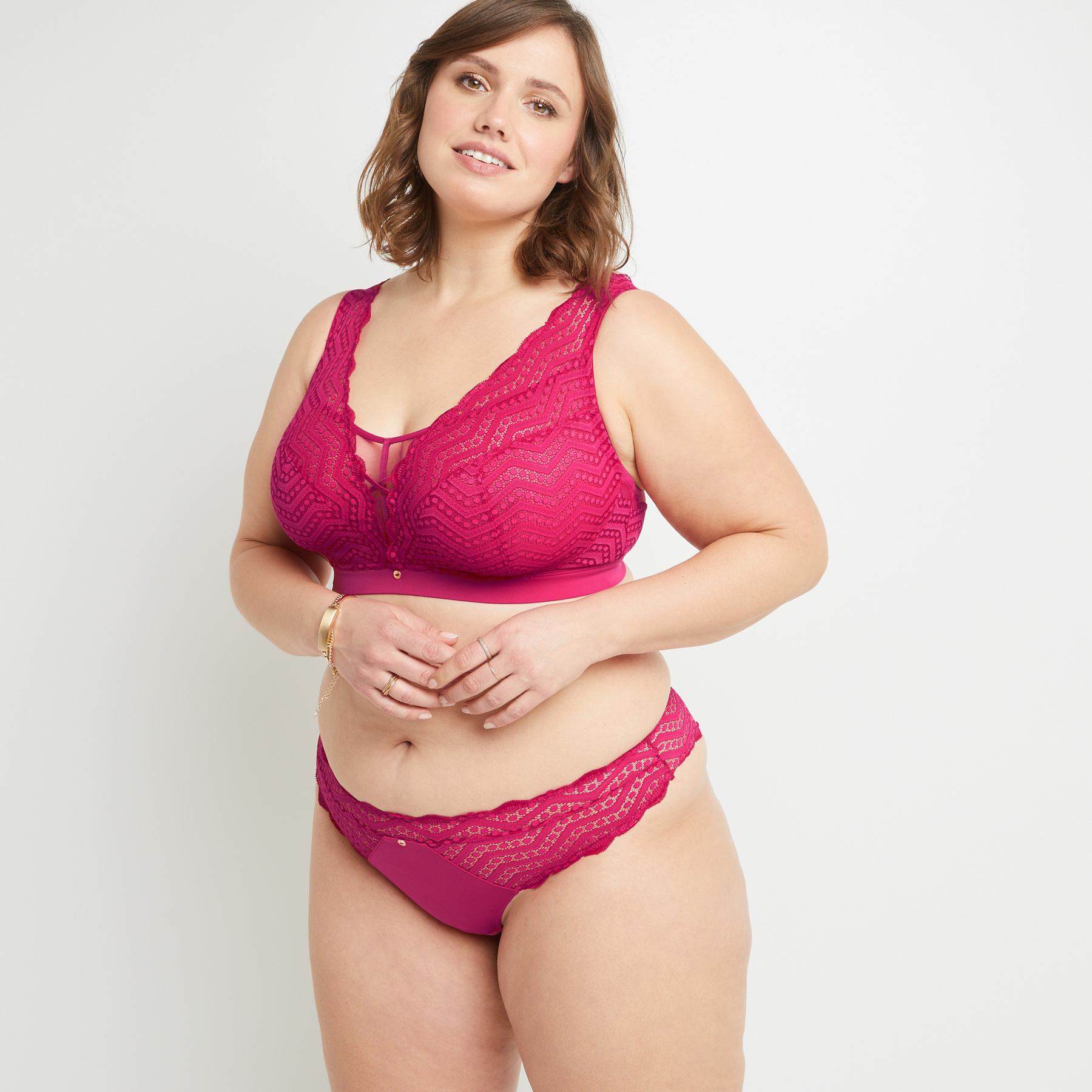 BEATRICE TANGA DENTELLE FUCHSIA