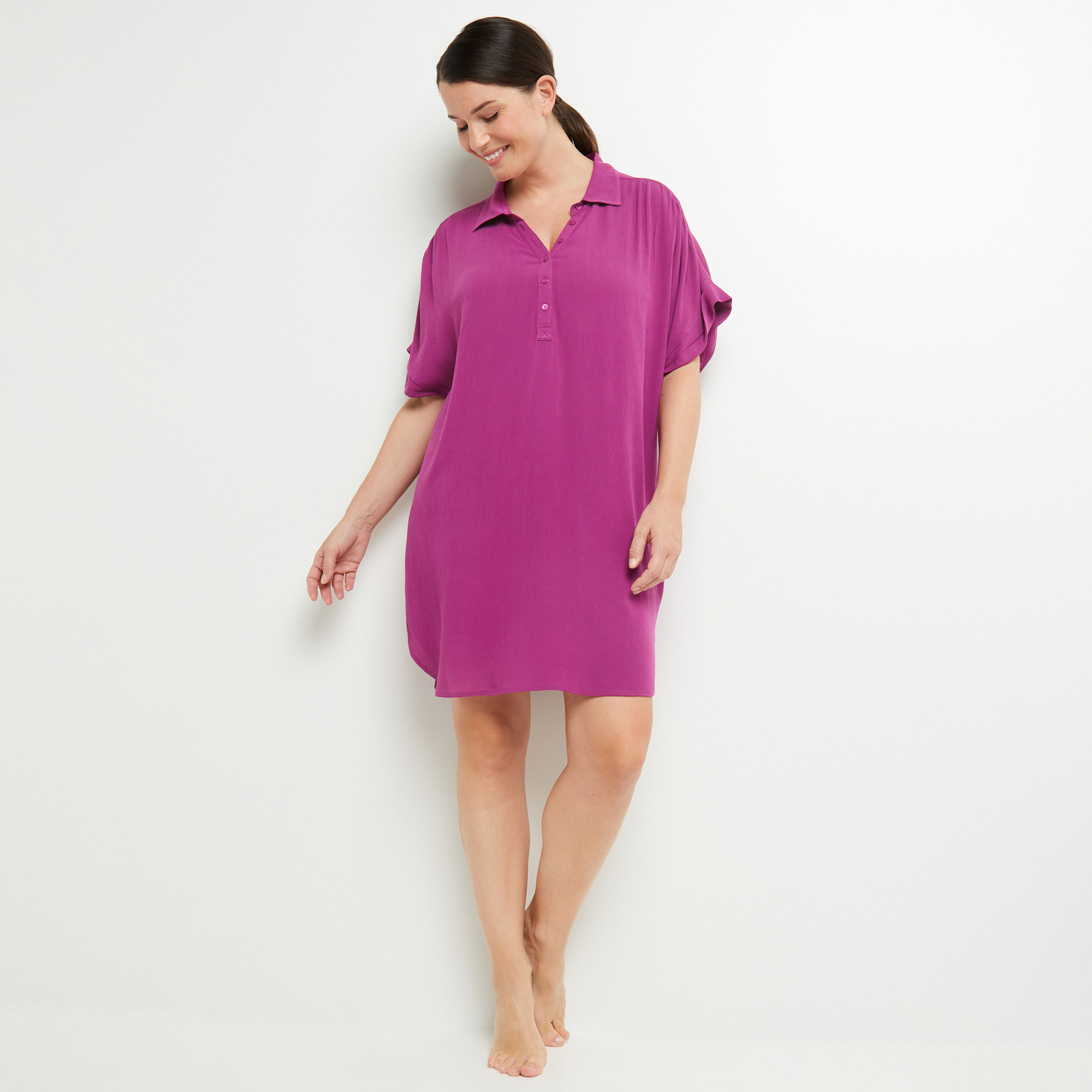 TUNIQUE BEACHWEAR FUCHSIA