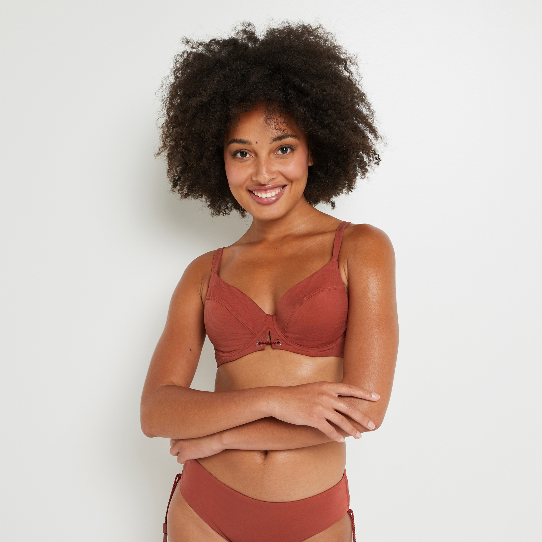 MAILLOT DE BAIN EMBOITANT TERRACOTTA
