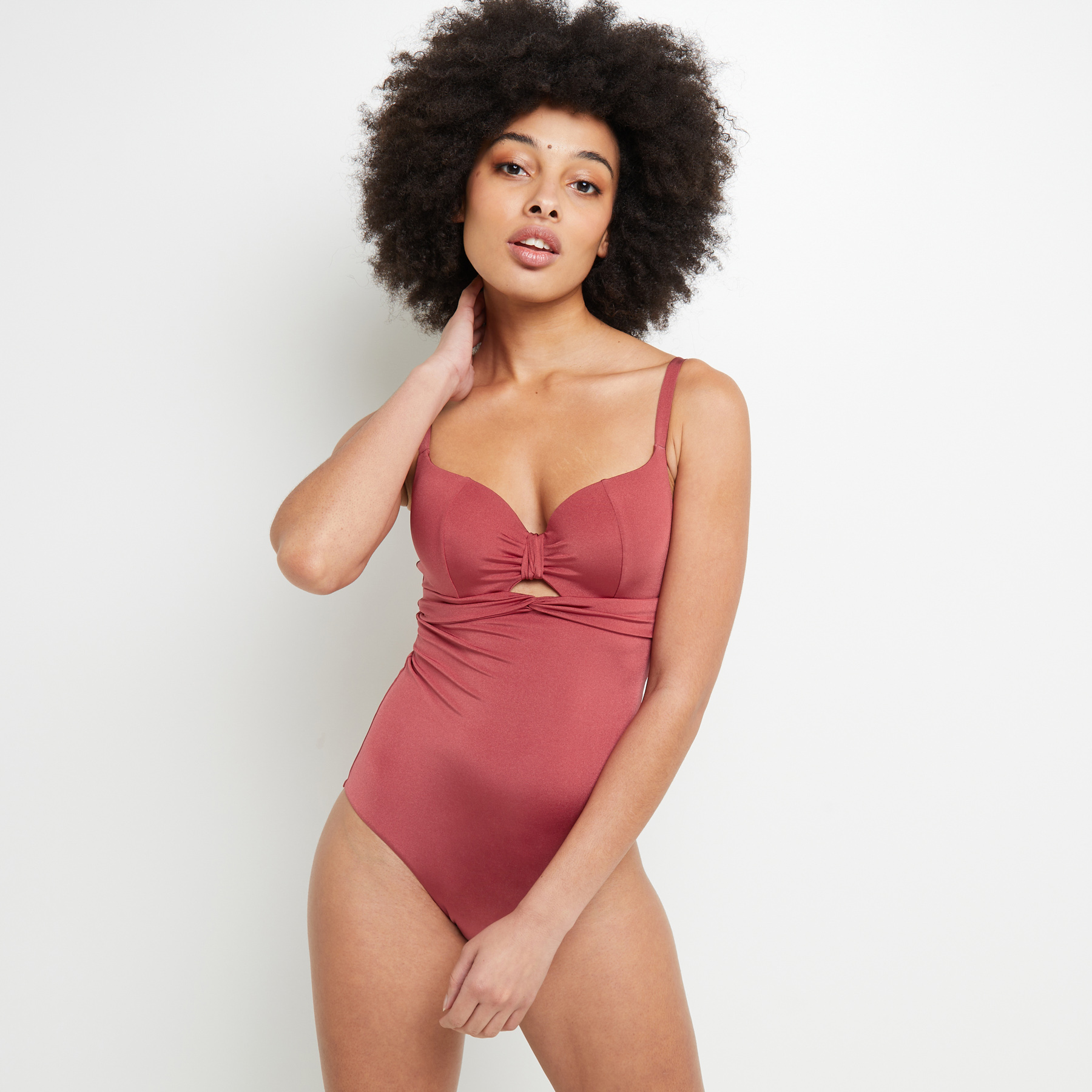 LEONIE MAILLOT DE BAIN 1 PIECE COQUE BORDEAUX