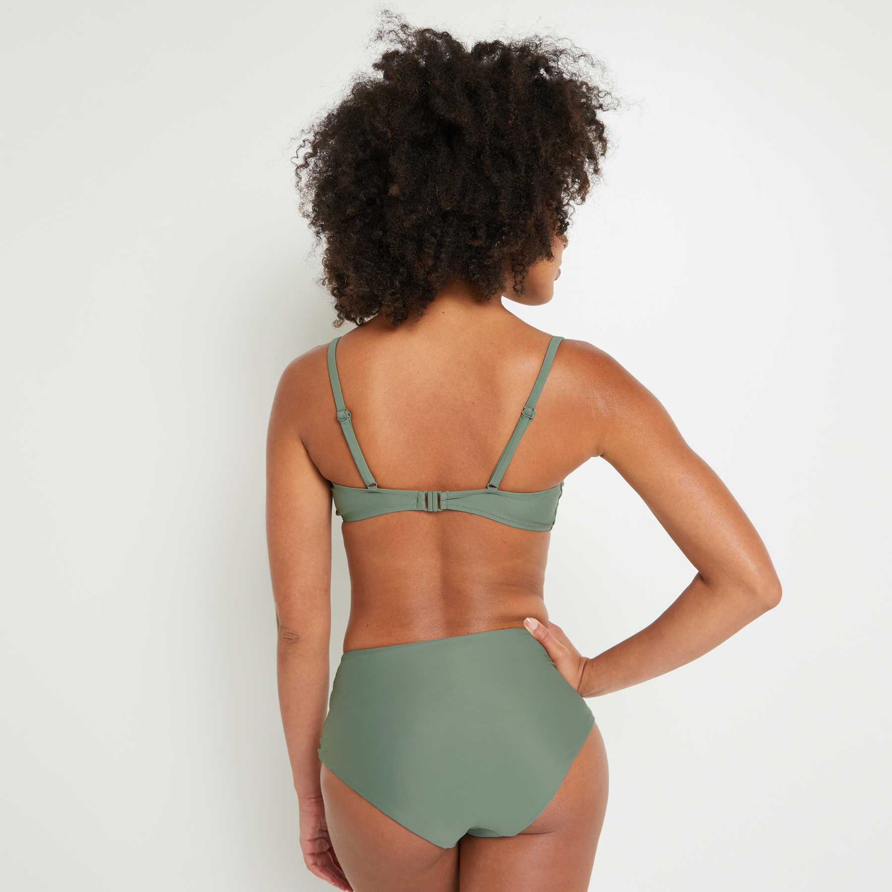 MAILLOT DE BAIN CULOTTE HAUTE KAKI