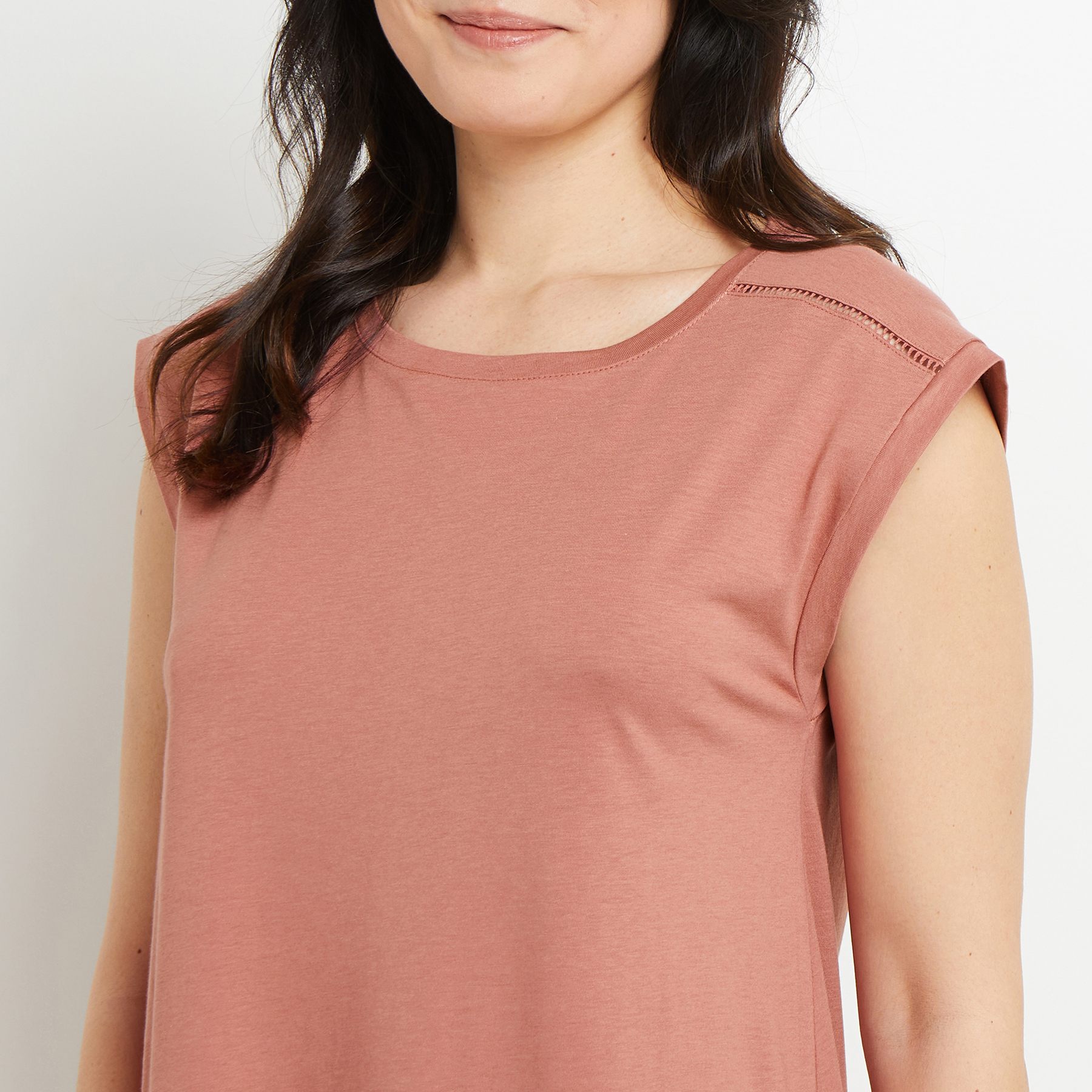 NUISETTE MANCHES COURTES COTONi ROSE