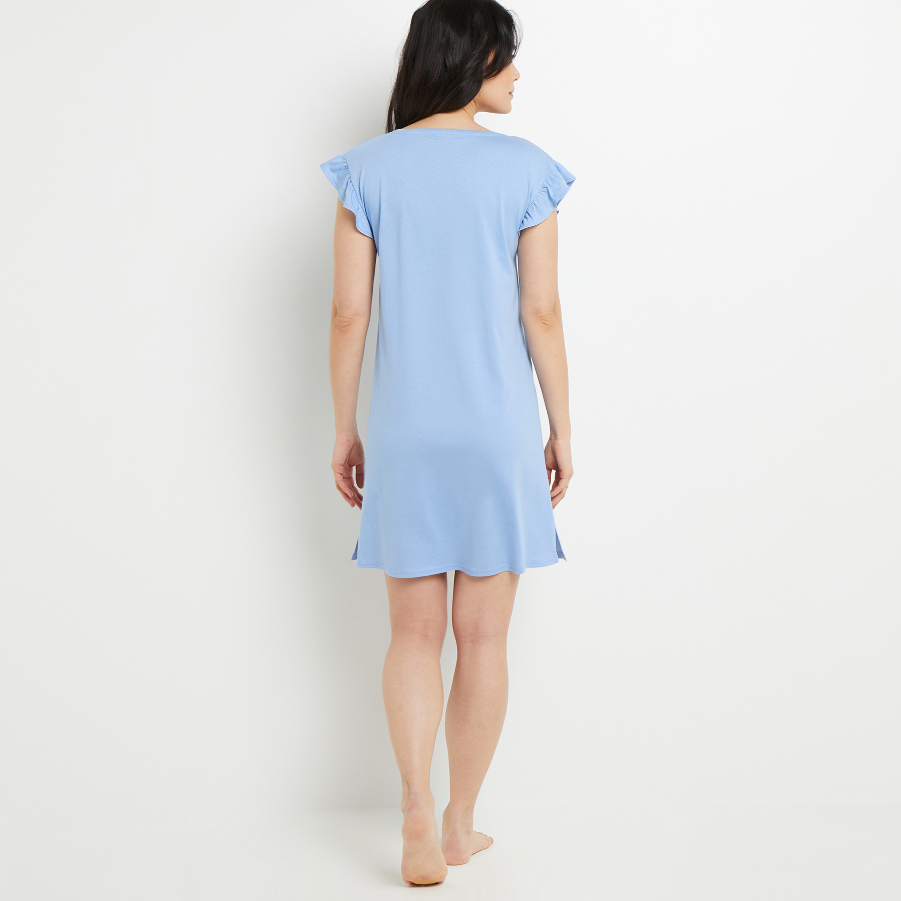 NUISETTE MANCHES COURTES COTON BLEU CLAIR