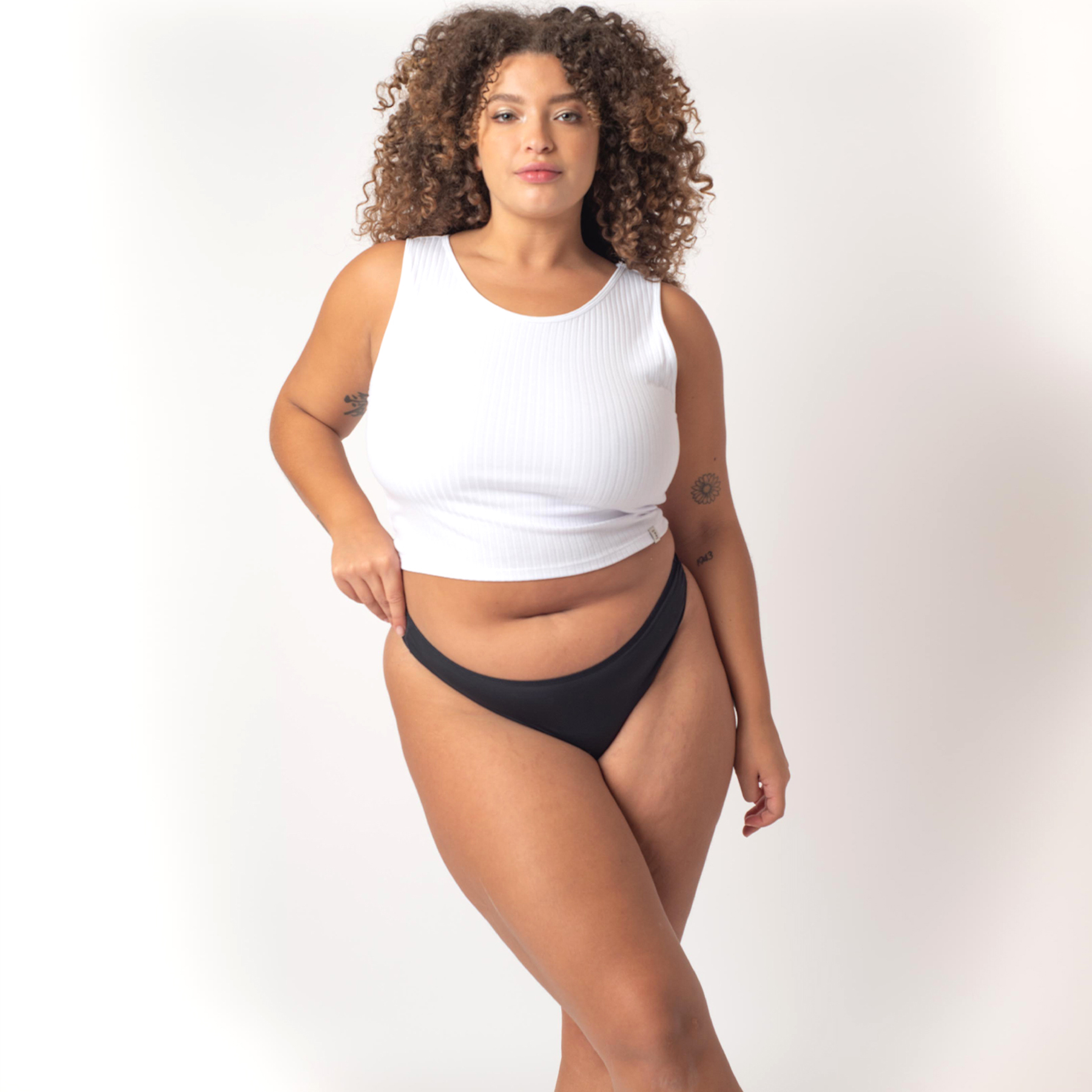 DOLIVIA Tanga menstruel flux léger  NOIR
