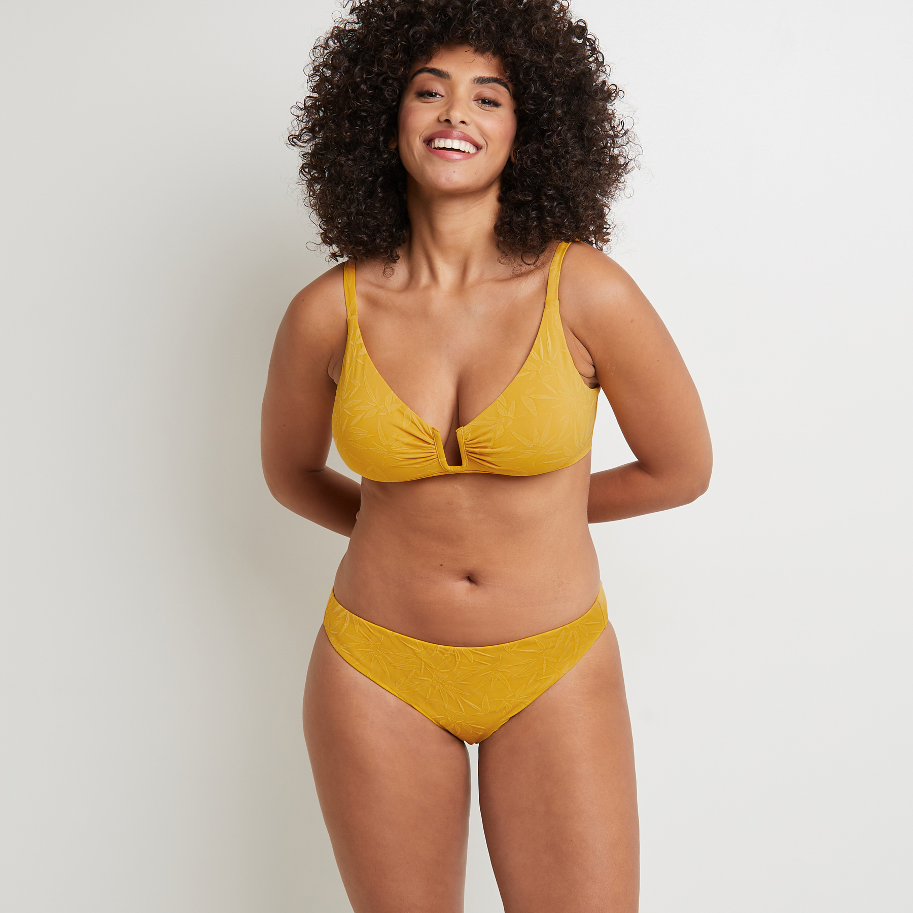 LEMON MAILLOT DE BAIN SLIP MIDI JAUNE