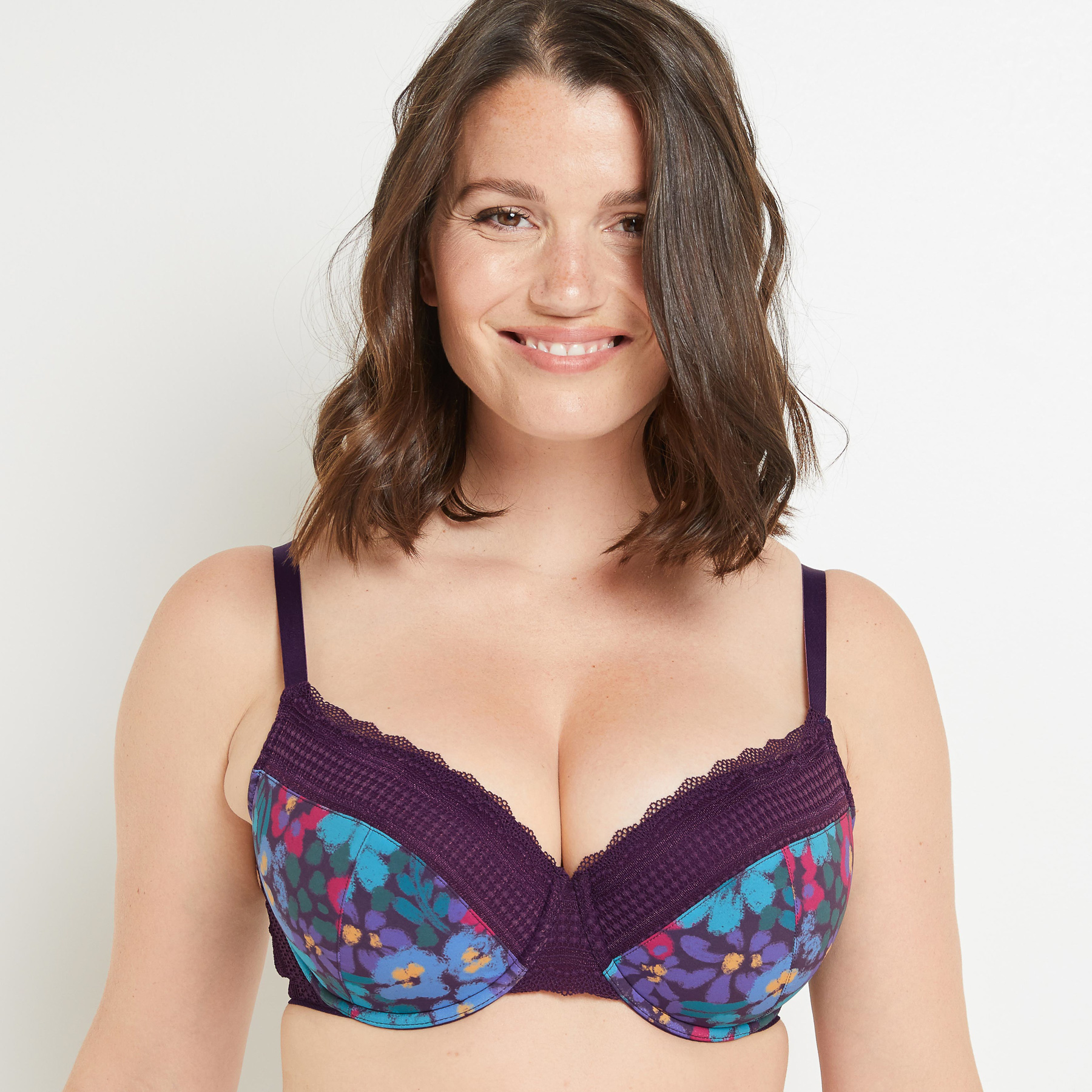 SOUTIEN-GORGE AMPLIFORME EMBOITANT VIOLET