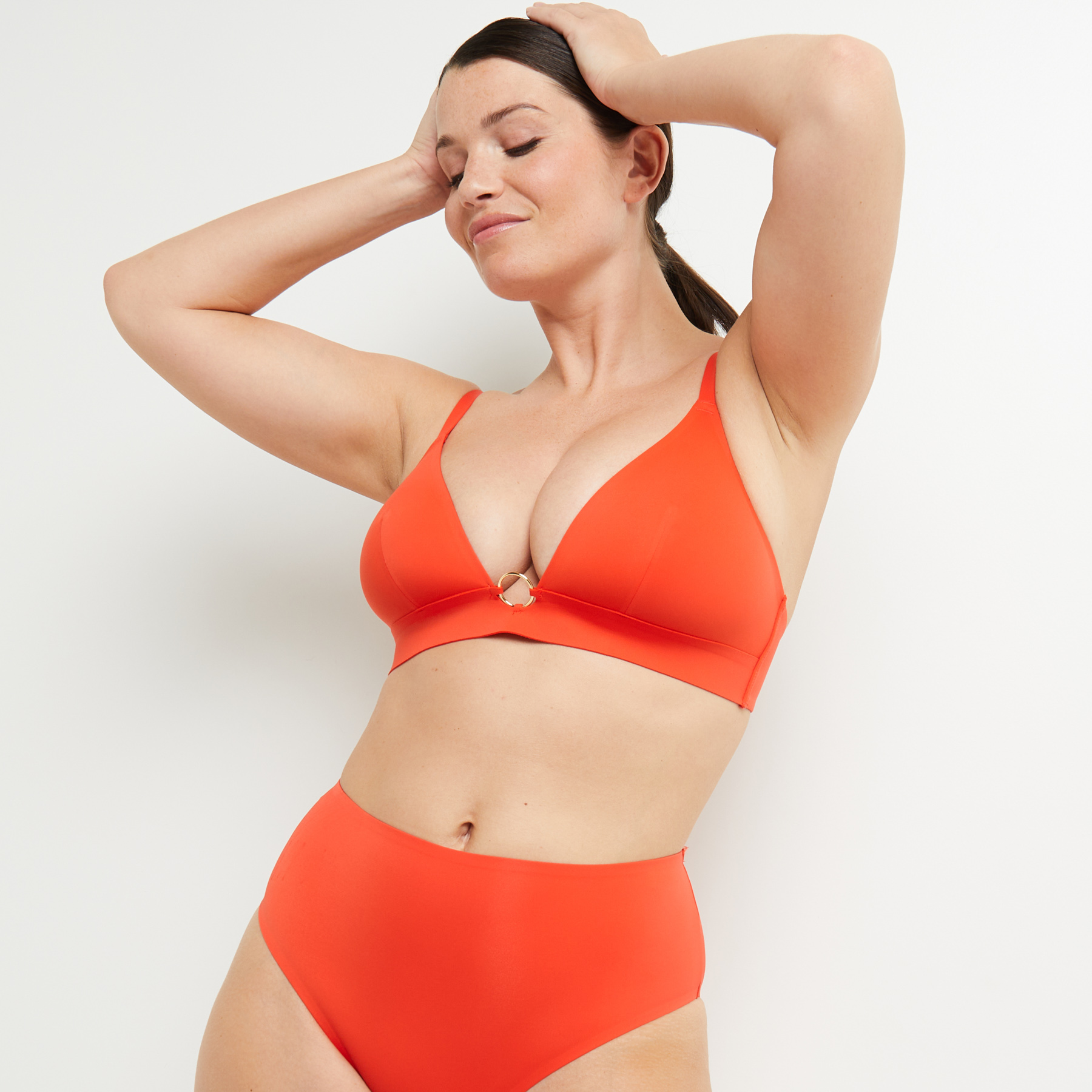 MAILLOT DE BAIN TRIANGLE ORANGE