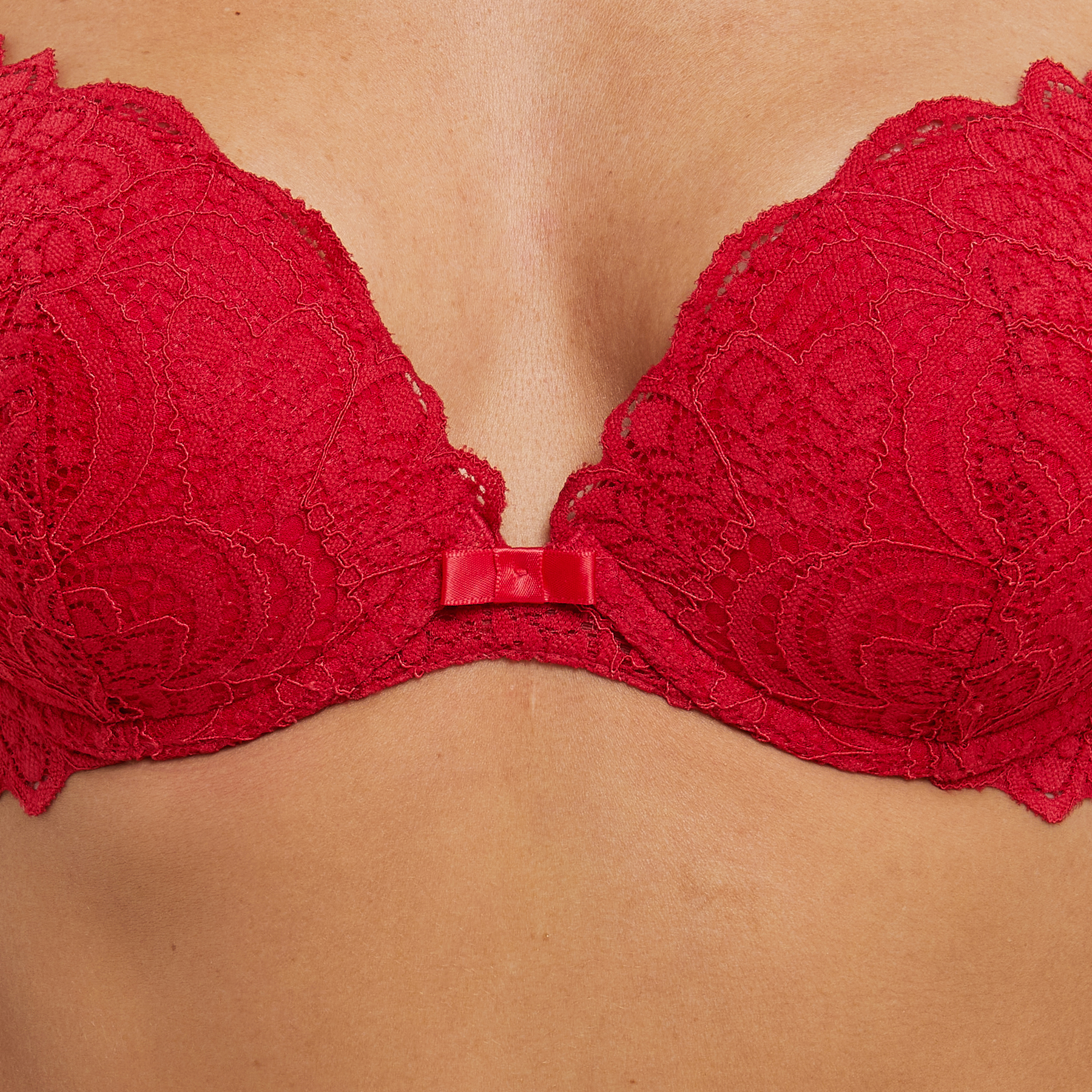 DENTELLE SOUTIEN-GORGE PUSH ROUGE
