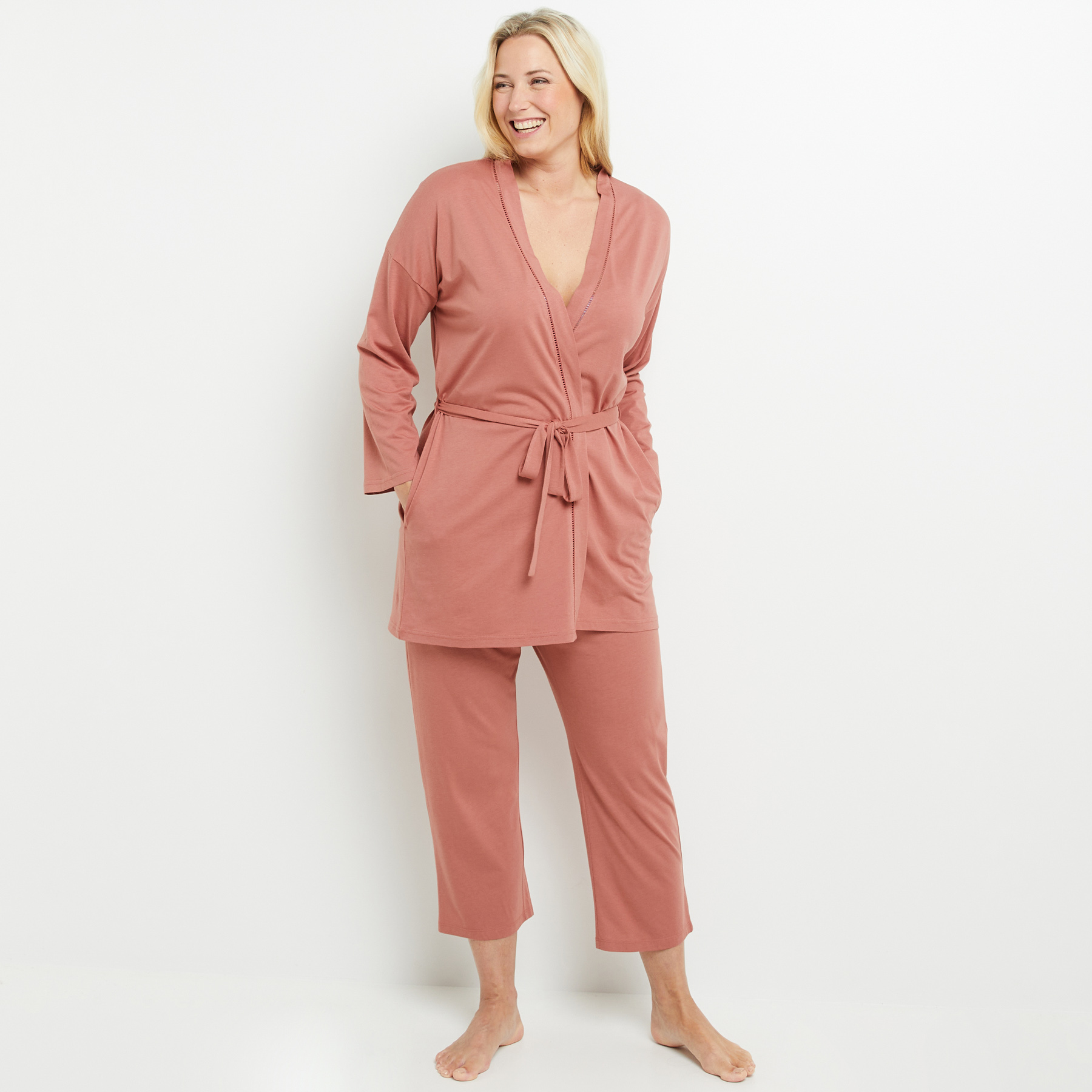 BAMBI DESHABILLE COTON ROSE
