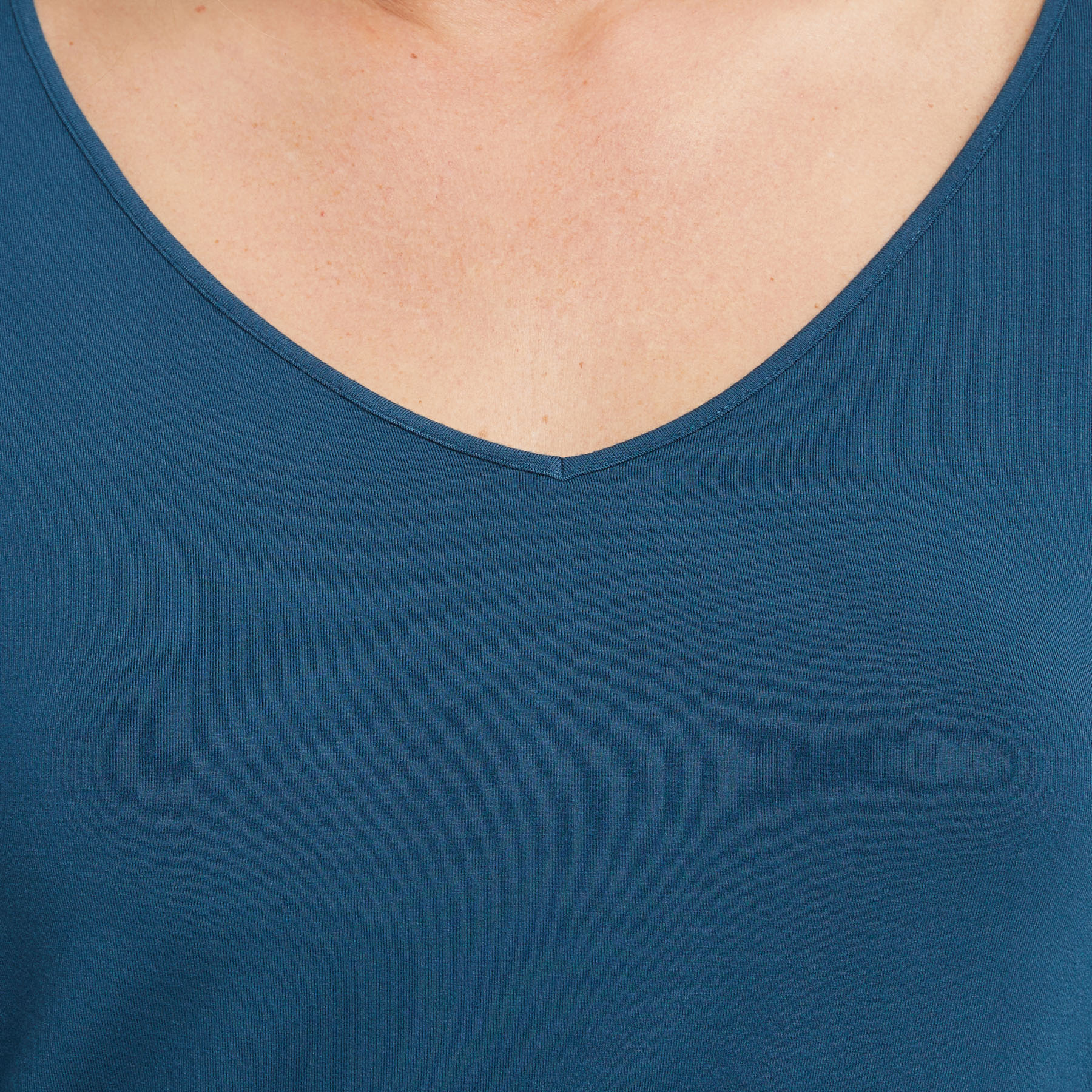 BAMBOU T-SHIRT MANCHES LONGUES PETROLE