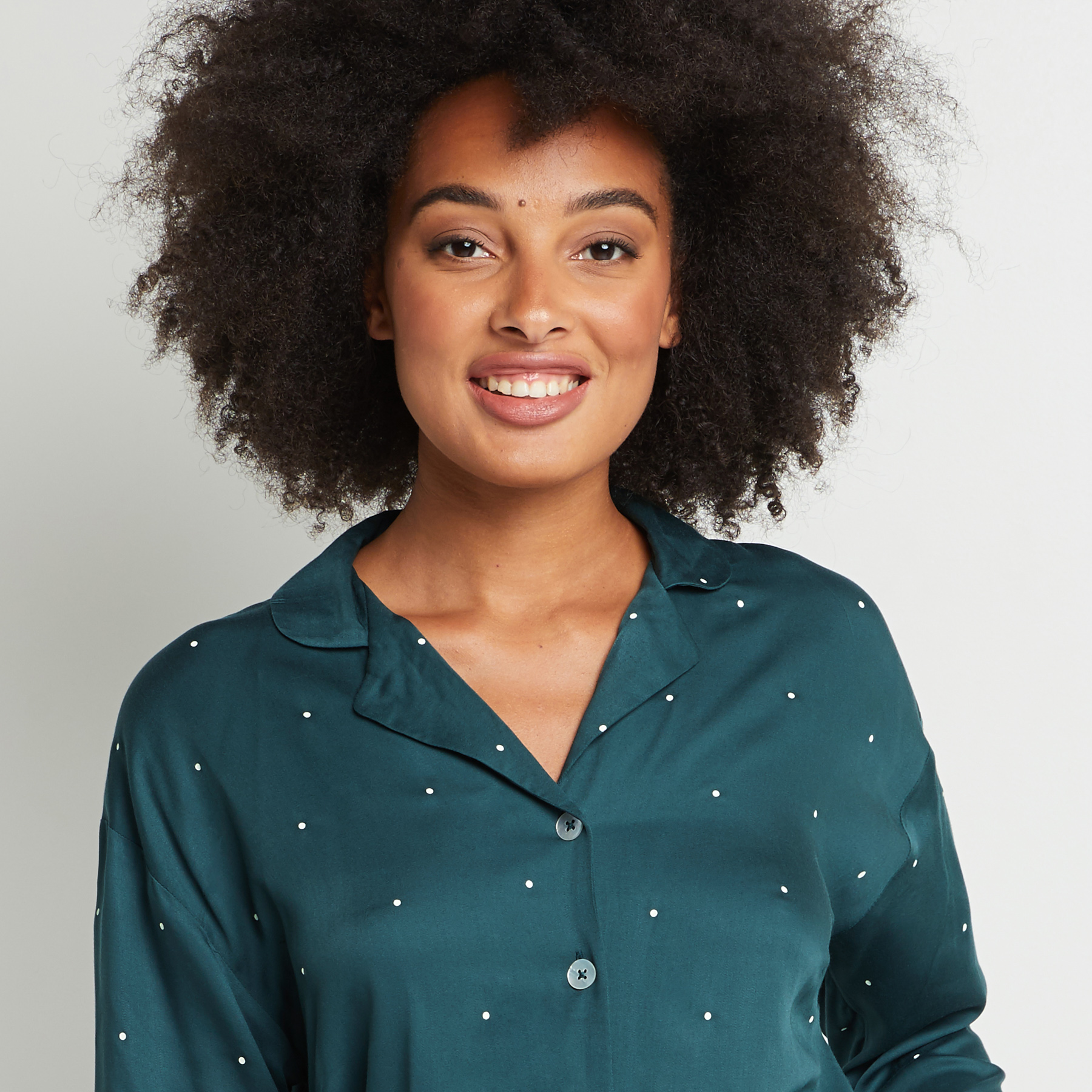 AROME CHEMISE DE PYJAMA VISCOSE VERT