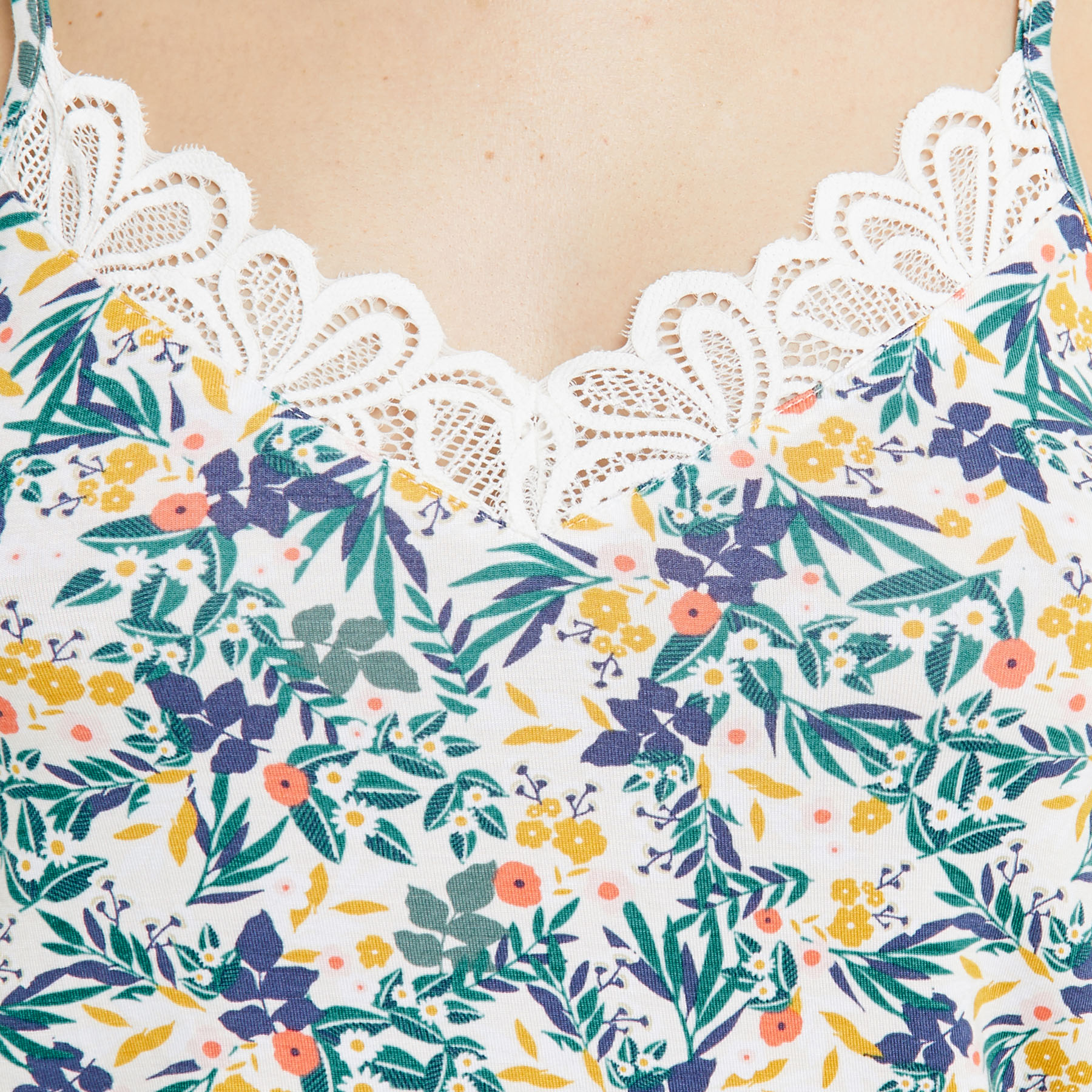 SYARA TOP BLANC/VERT