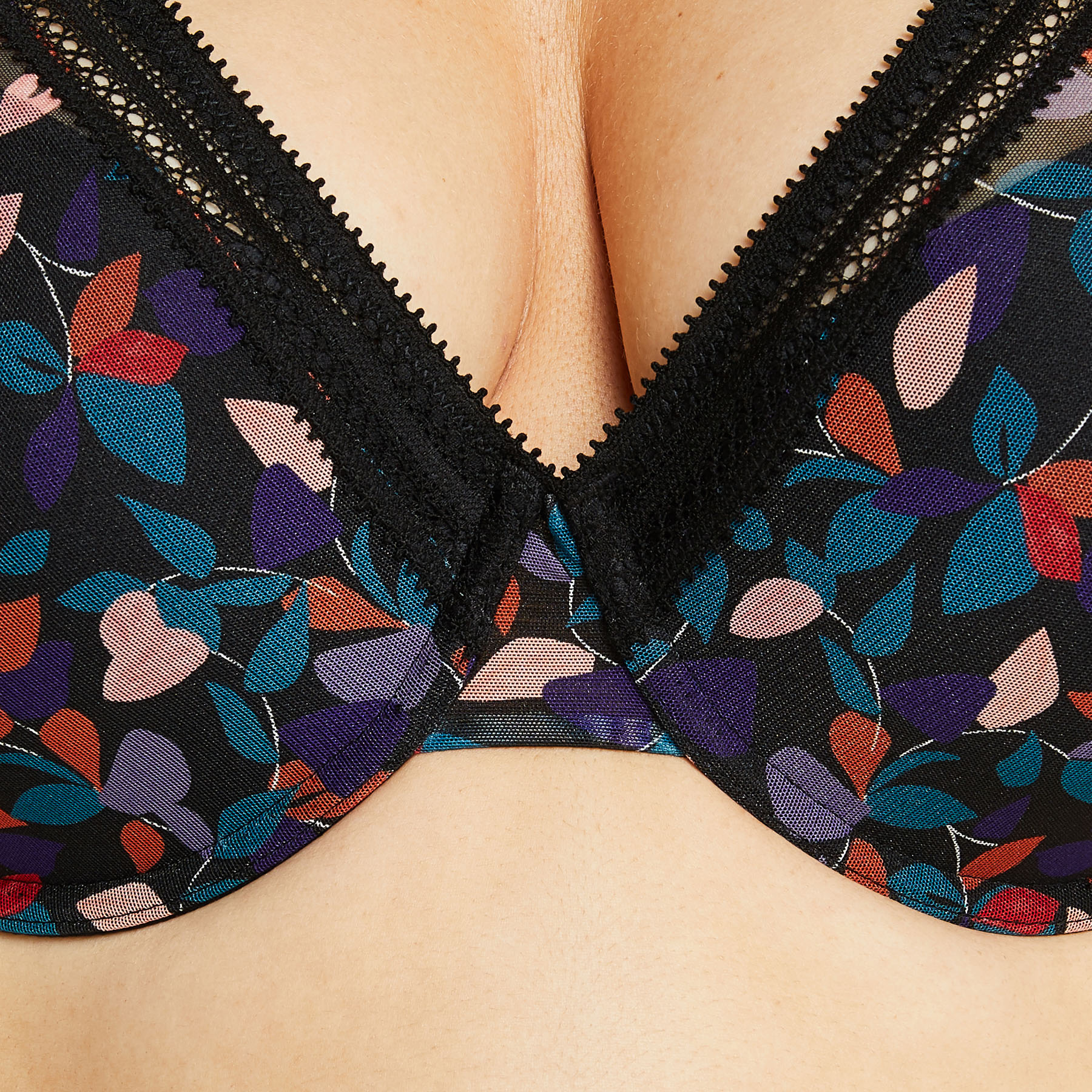ANTONIA  SOUTIEN-GORGE AMPLIFORME  NOIR/ROSE