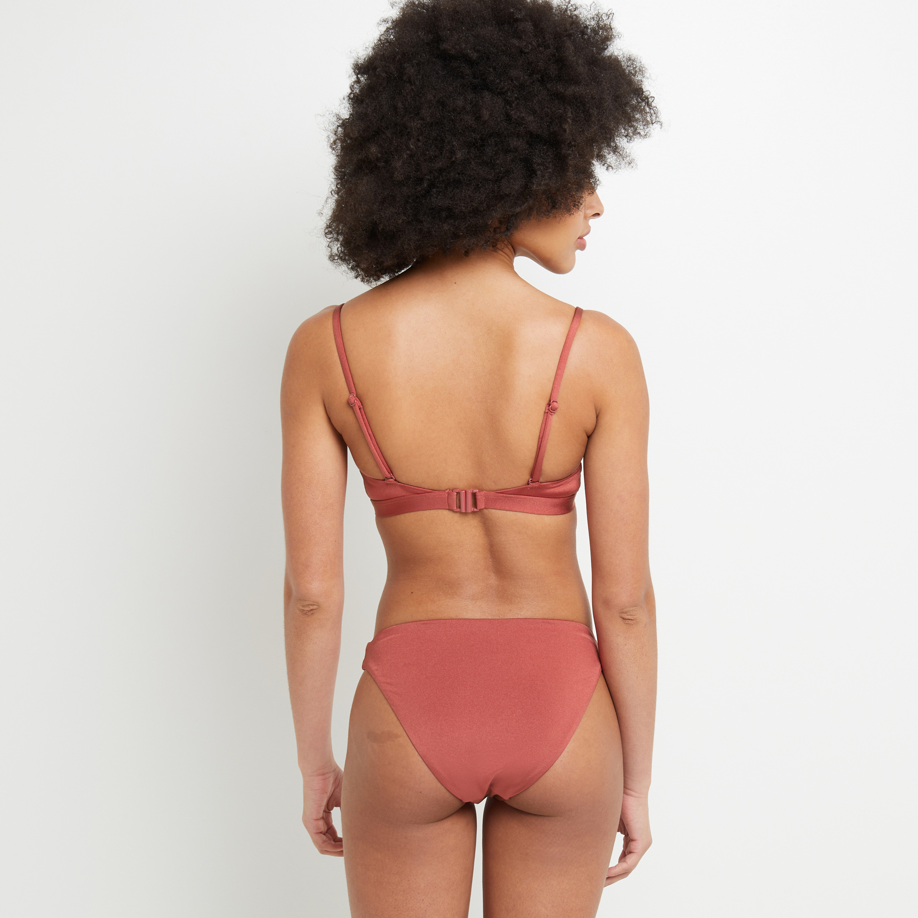 LEONIE MAILLOT DE BAIN SLIP MIDI BORDEAUX