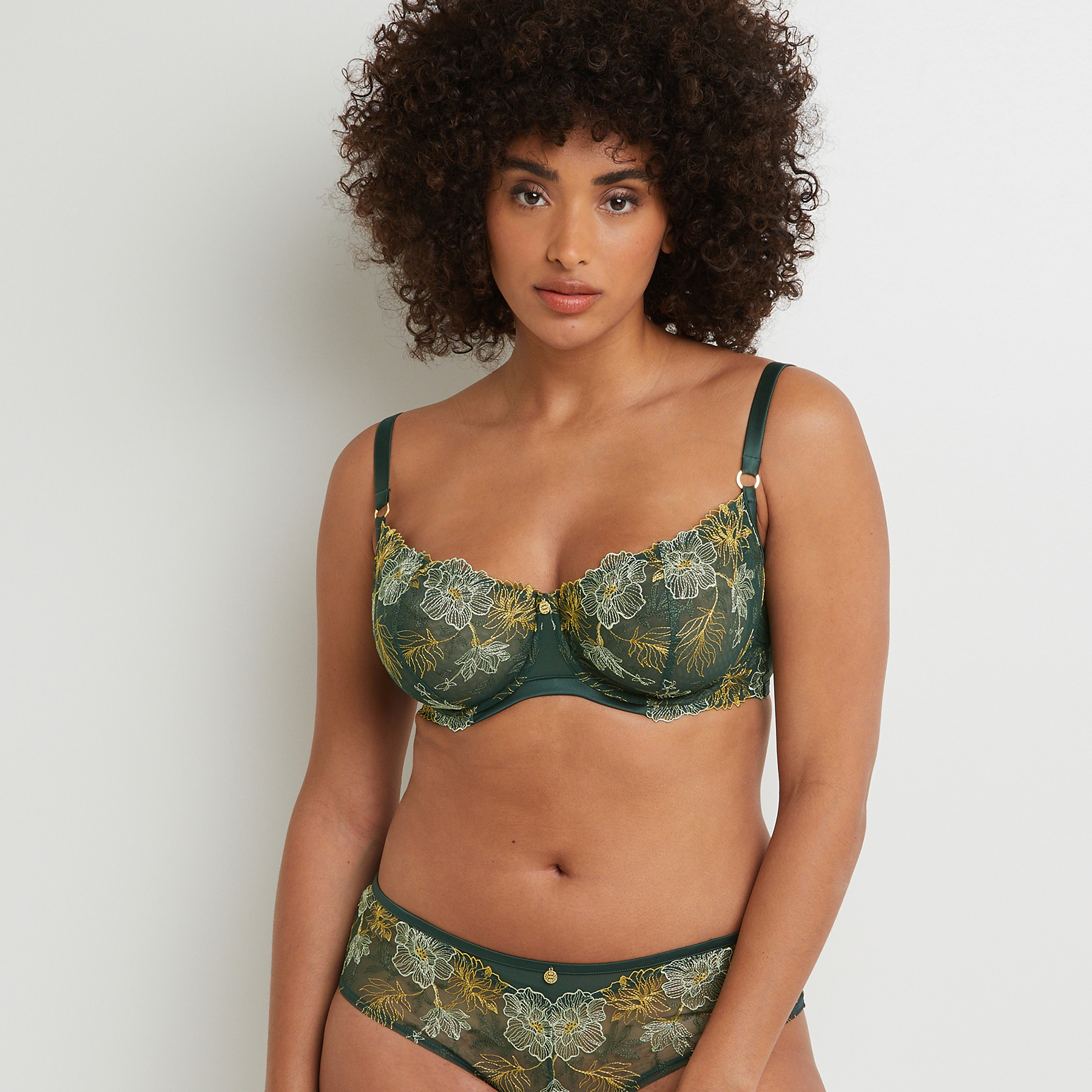 BETSY SOUTIEN-GORGE CORBEILLE TULLE VERT FONCE