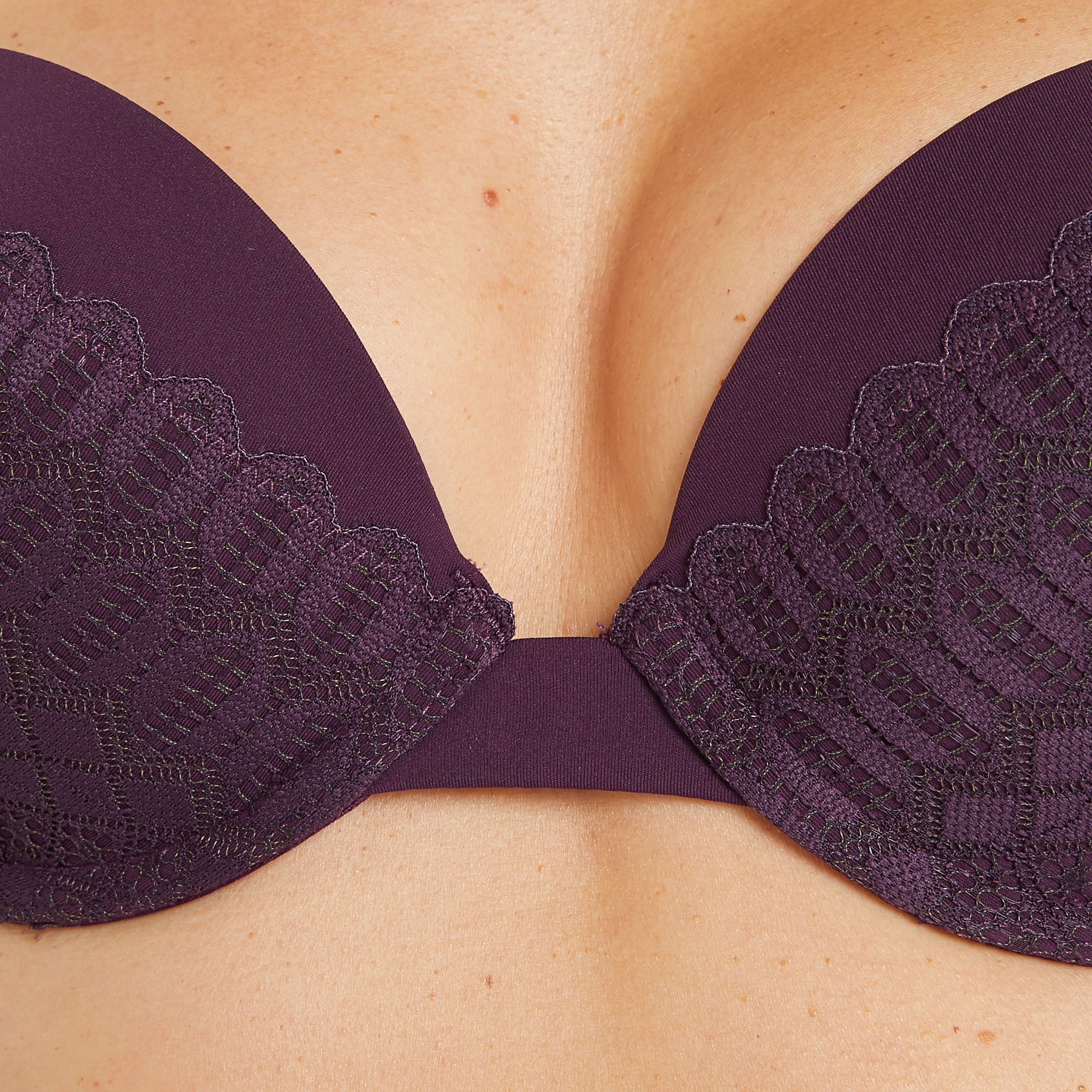 SOUTIEN-GORGE PUSH UP DENTELLE VIOLET