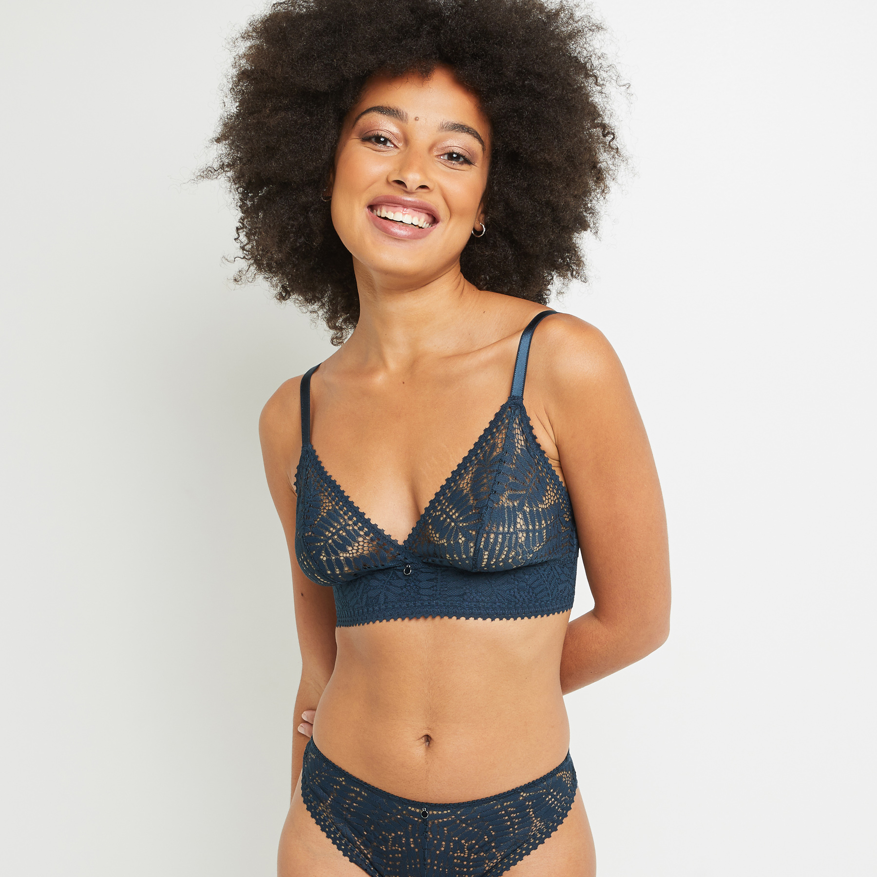 BIANCA SOUTIEN-GORGE SANS ARMATURES PETROLE