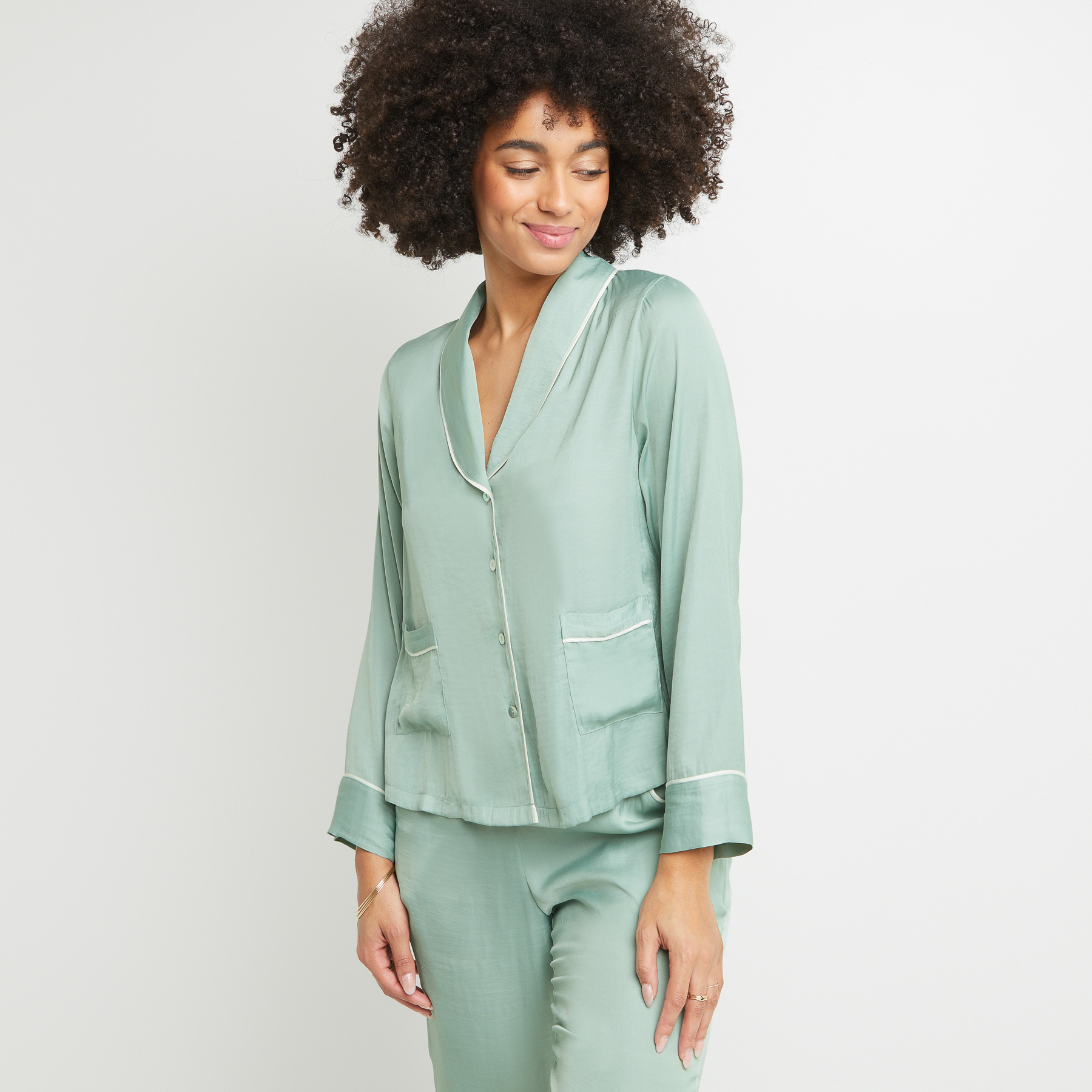 BERLIOZ CHEMISE MANCHES LONGUES Vert clair