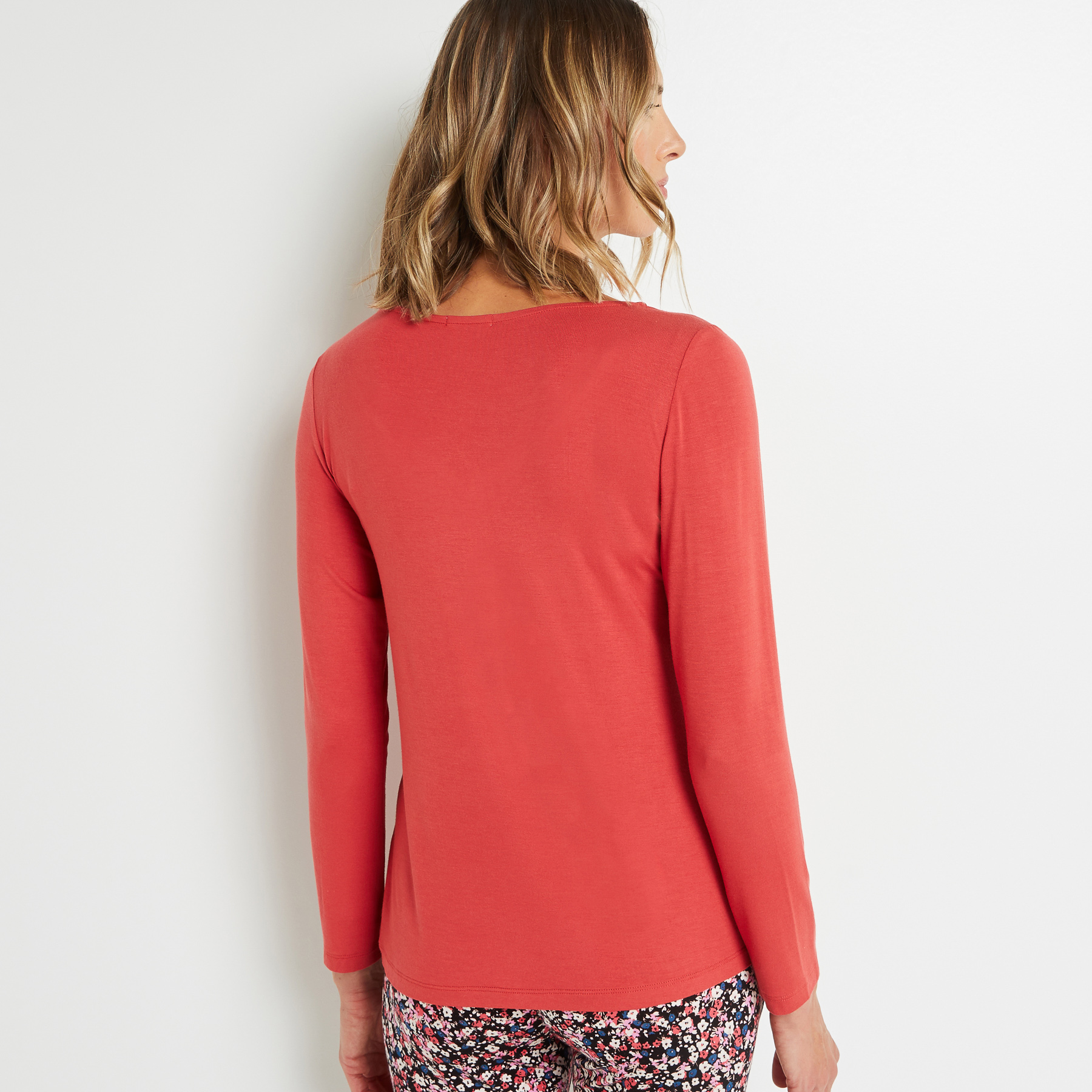 SYARA TEE SHIRT MANCHES LONGUES ROSE