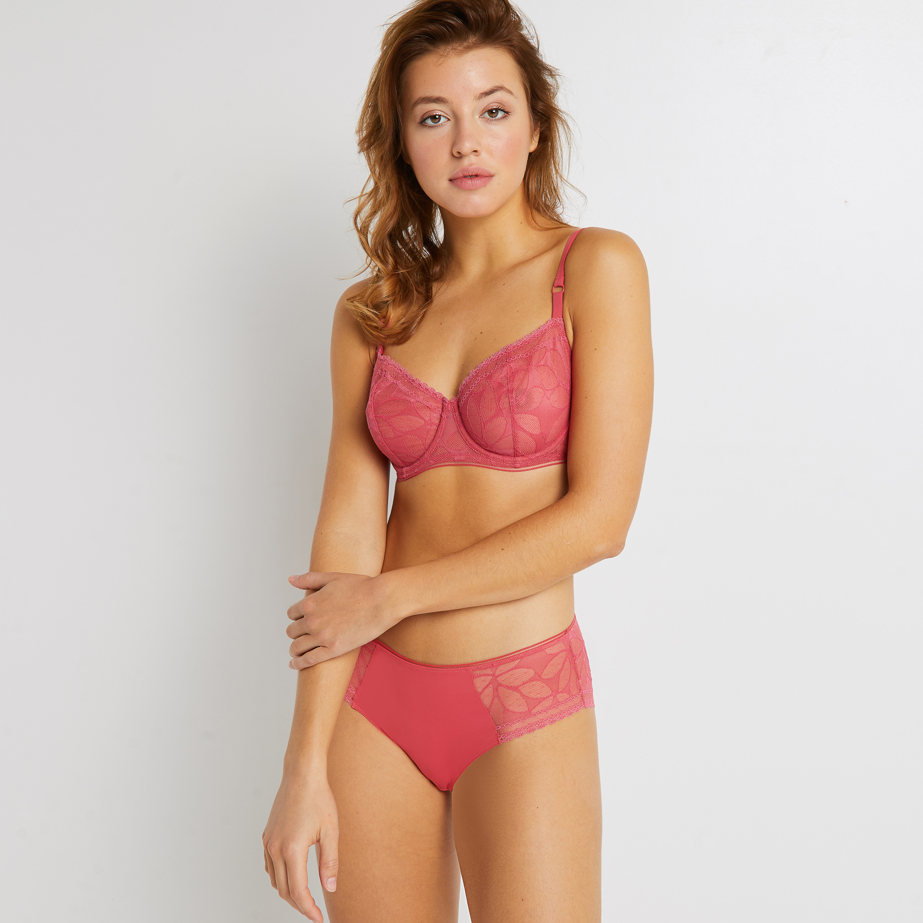 SHORTY DENTELLE ROSE