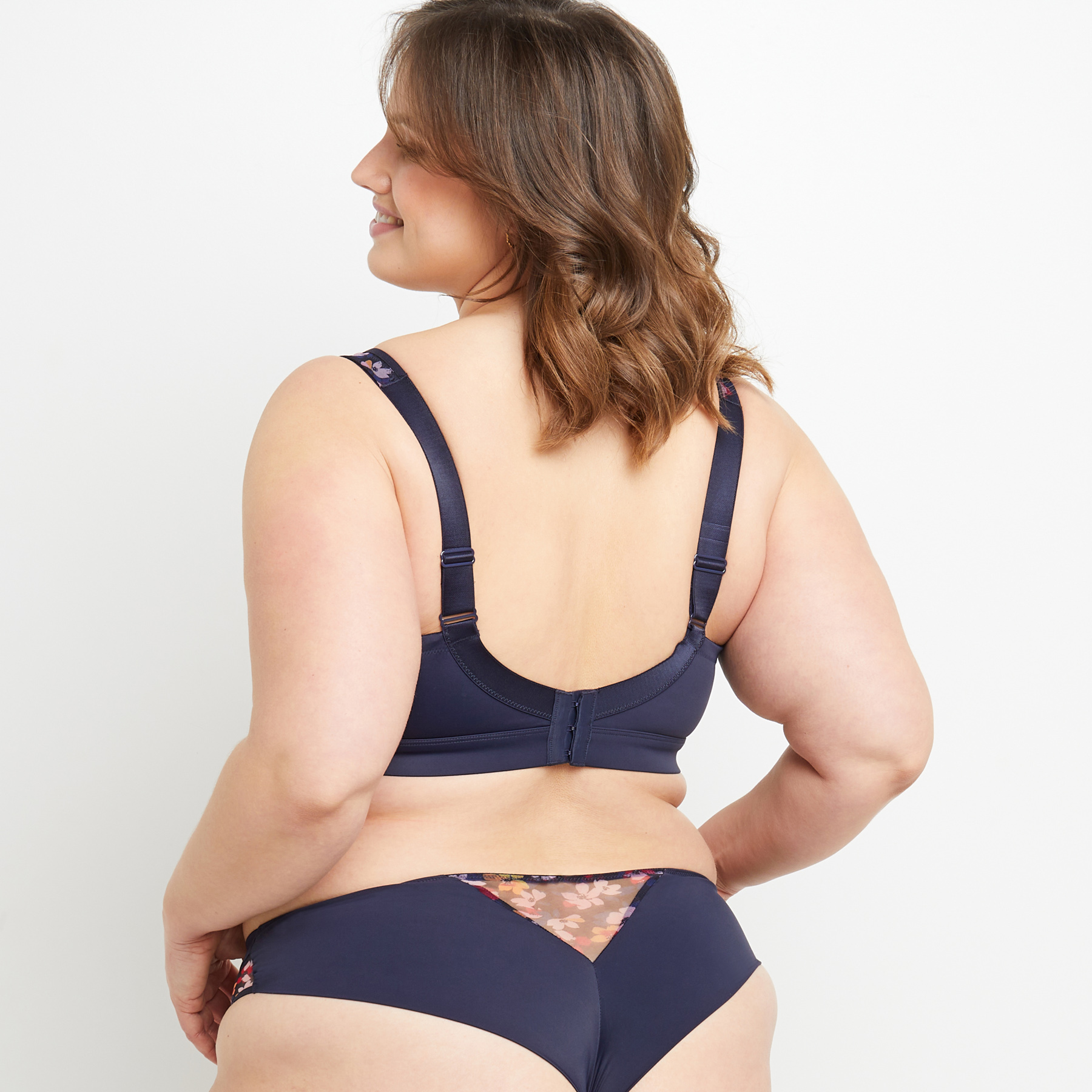 BLANCHE SOUTIEN-GORGE GRANDS BONNETS MULTICO BLEU