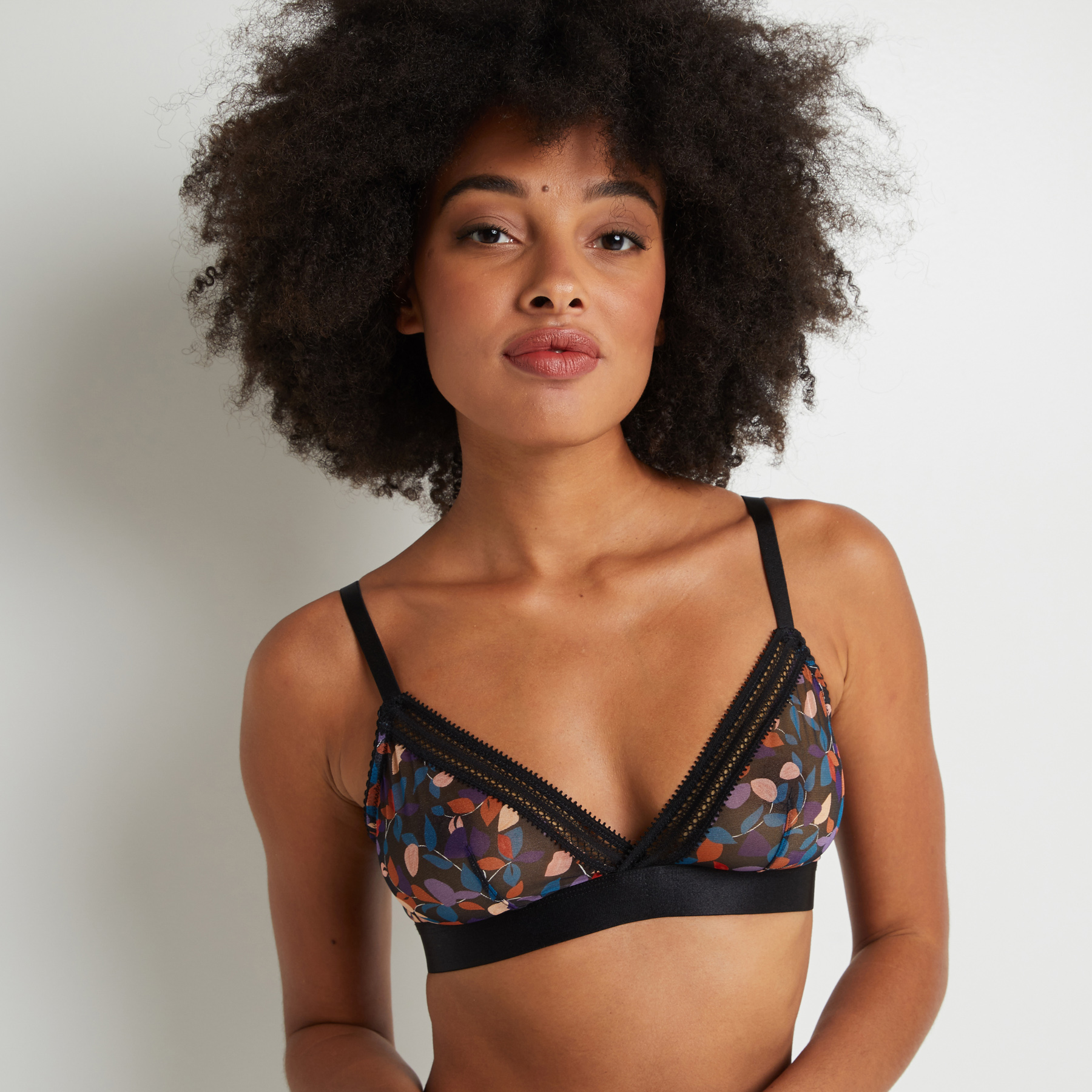 ANTONIA SOUTIEN-GORGE SANS ARMATURES NOIR/ROSE