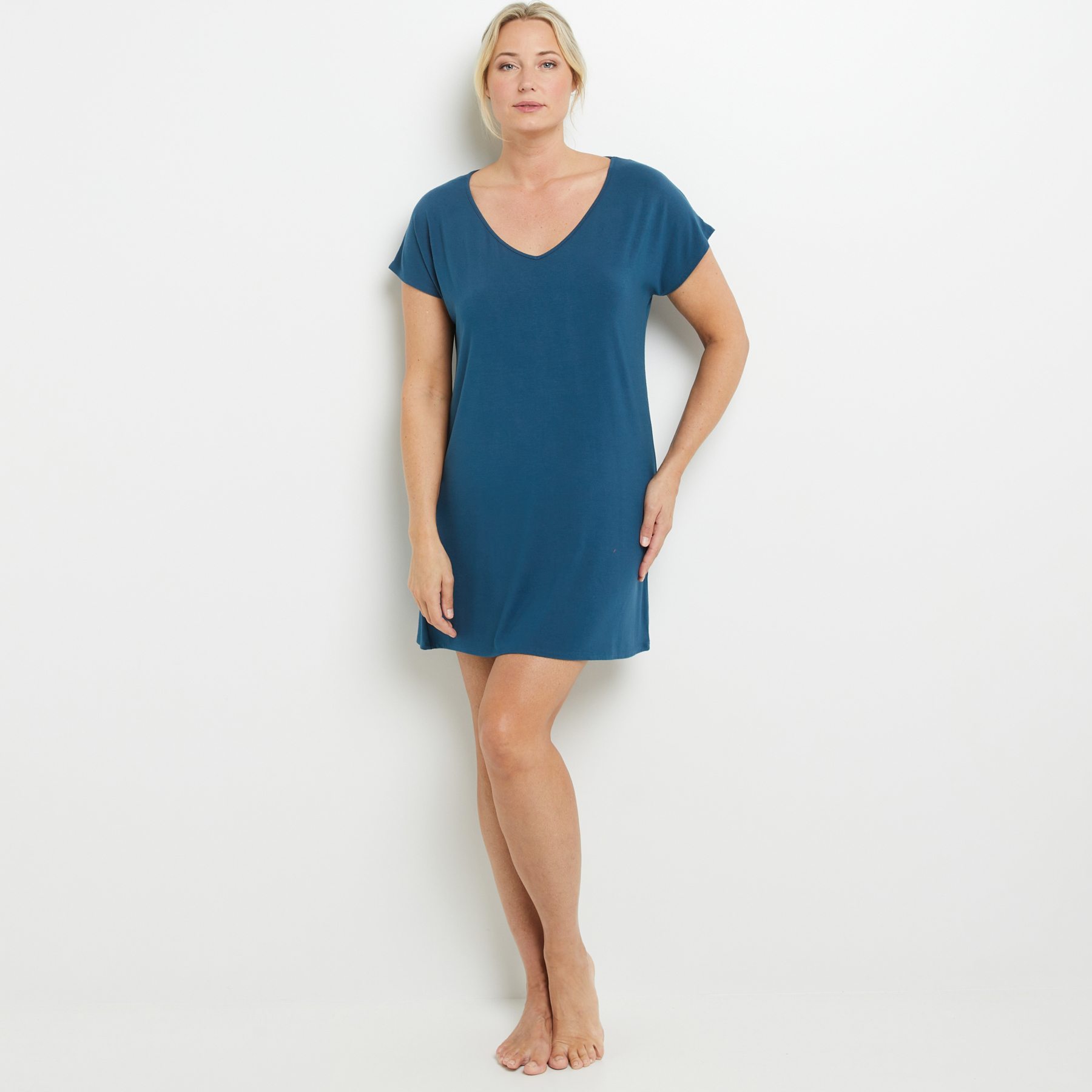 BAMBOU NUISETTE MANCHES COURTES PETROLE