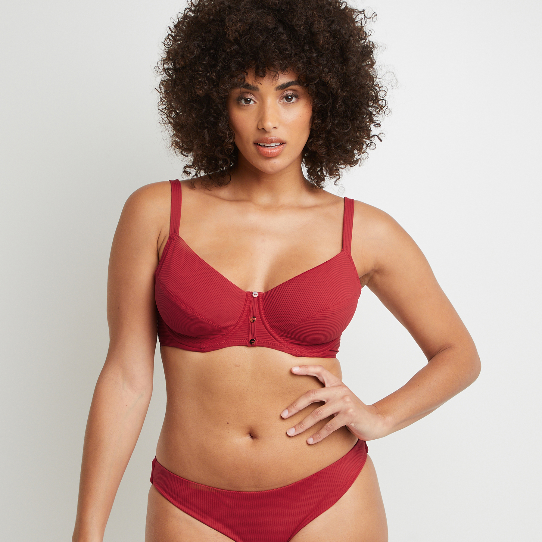 LOTUS MAILLOT DE BAIN EMBOITANT ROUGE