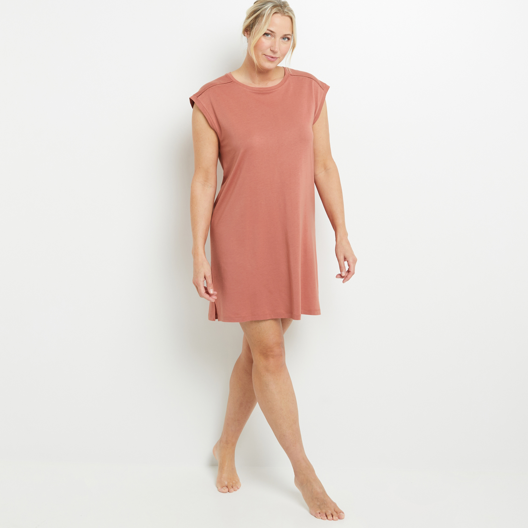 BAMBI NUISETTE MANCHES COURTES COTONi ROSE
