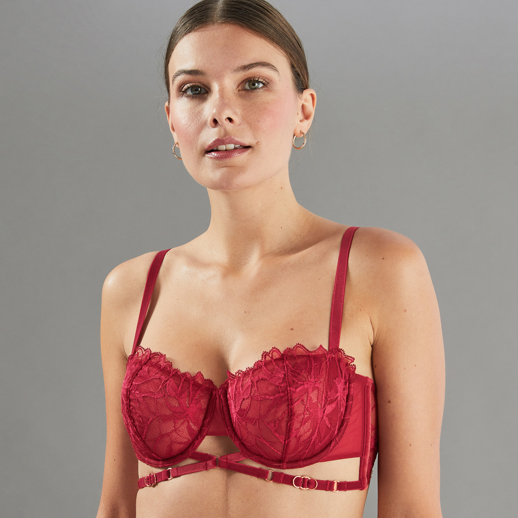 APOLLON SOUTIEN-GORGE BALCONNET DENTELLE BORDEAUX