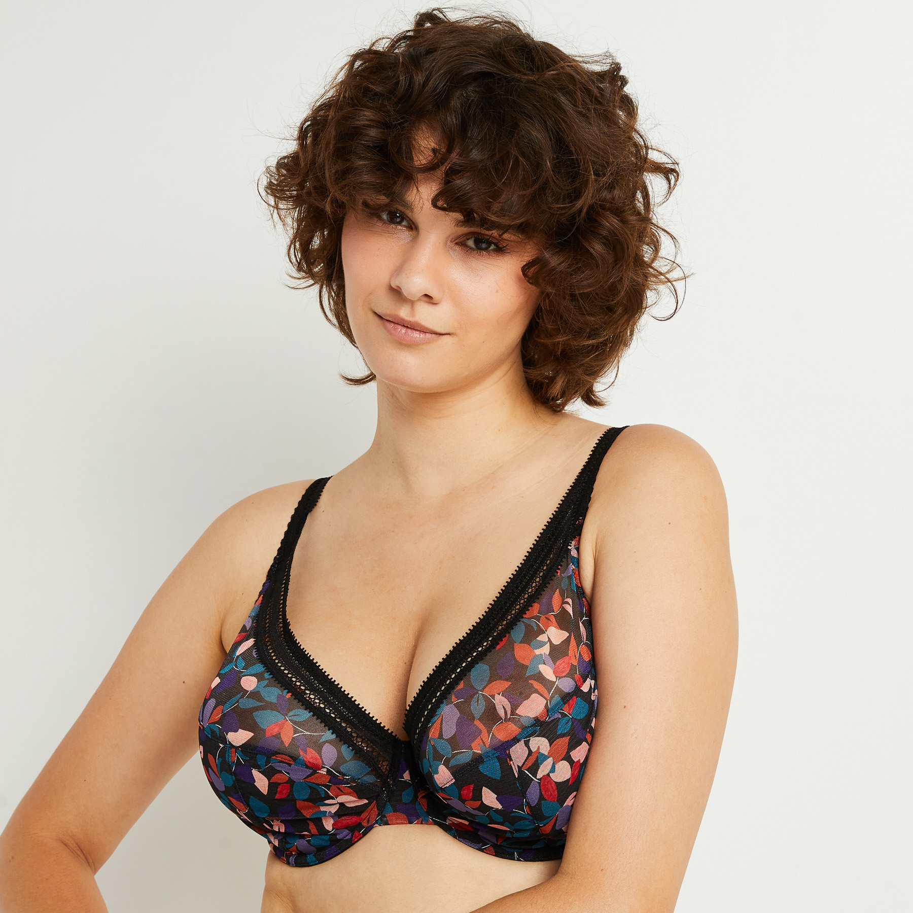 ANTONIA SOUTIEN-GORGE FOULARD NOIR/ROSE