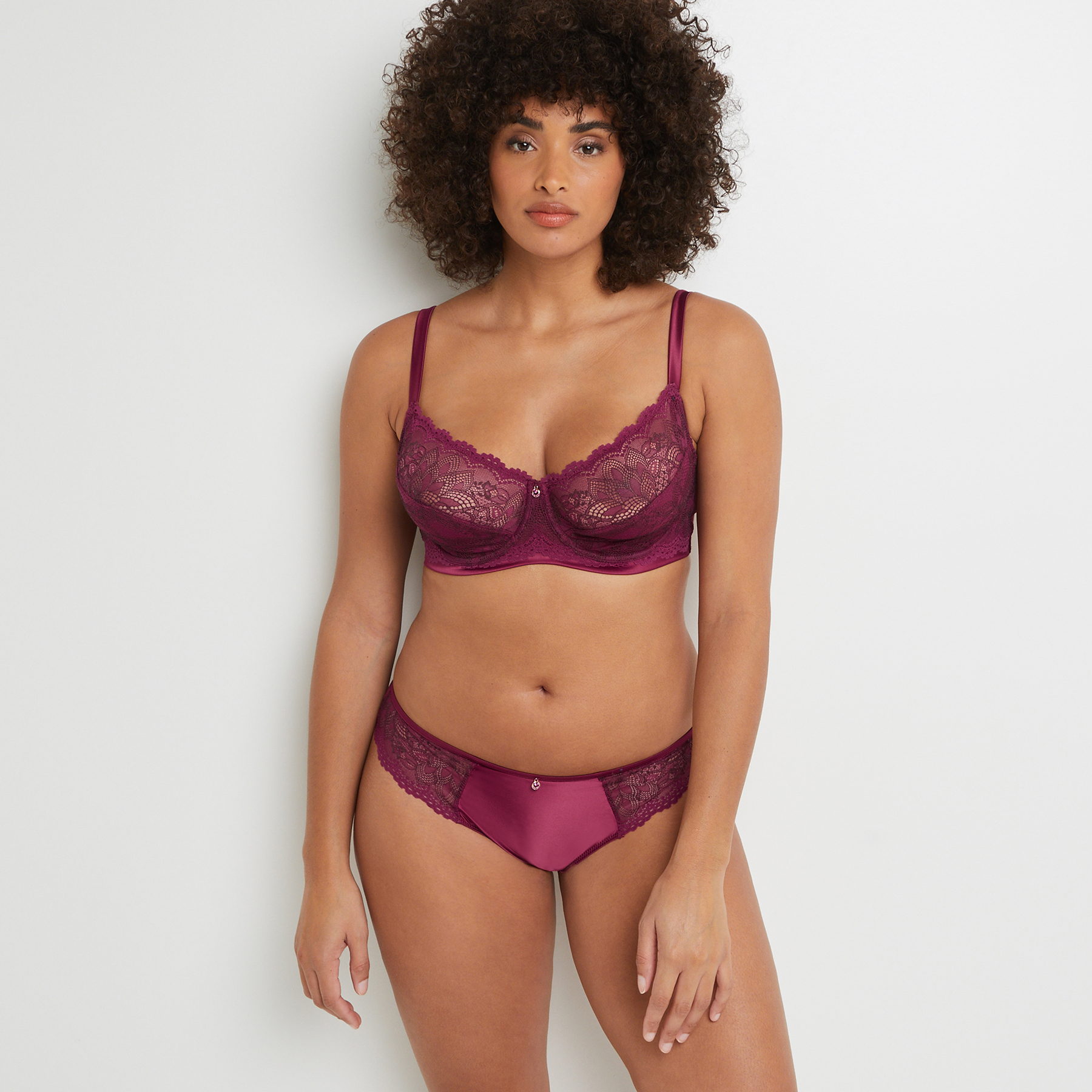 BALI CULOTTE DENTELLE BORDEAUX