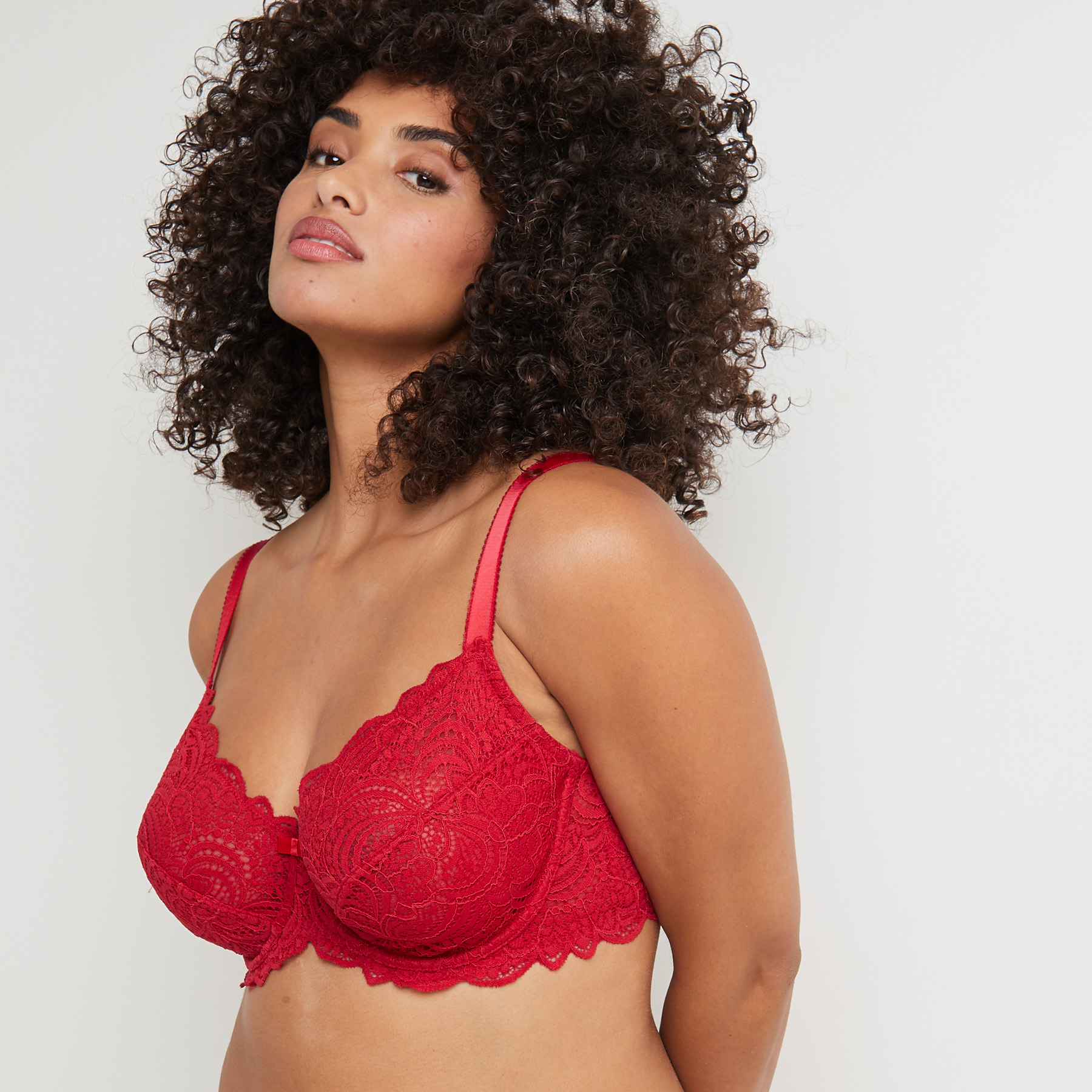 DENTELLE SOUTIEN-GORGE EMBOITANT ROUGE