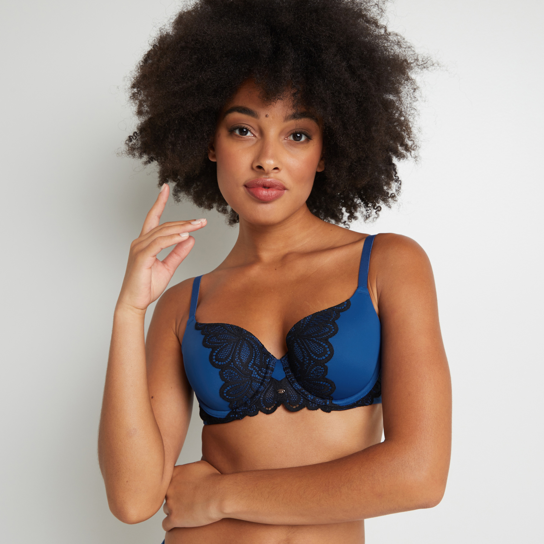 SYARA SOUTIEN-GORGE AMPLI EMBOITANT BLEU