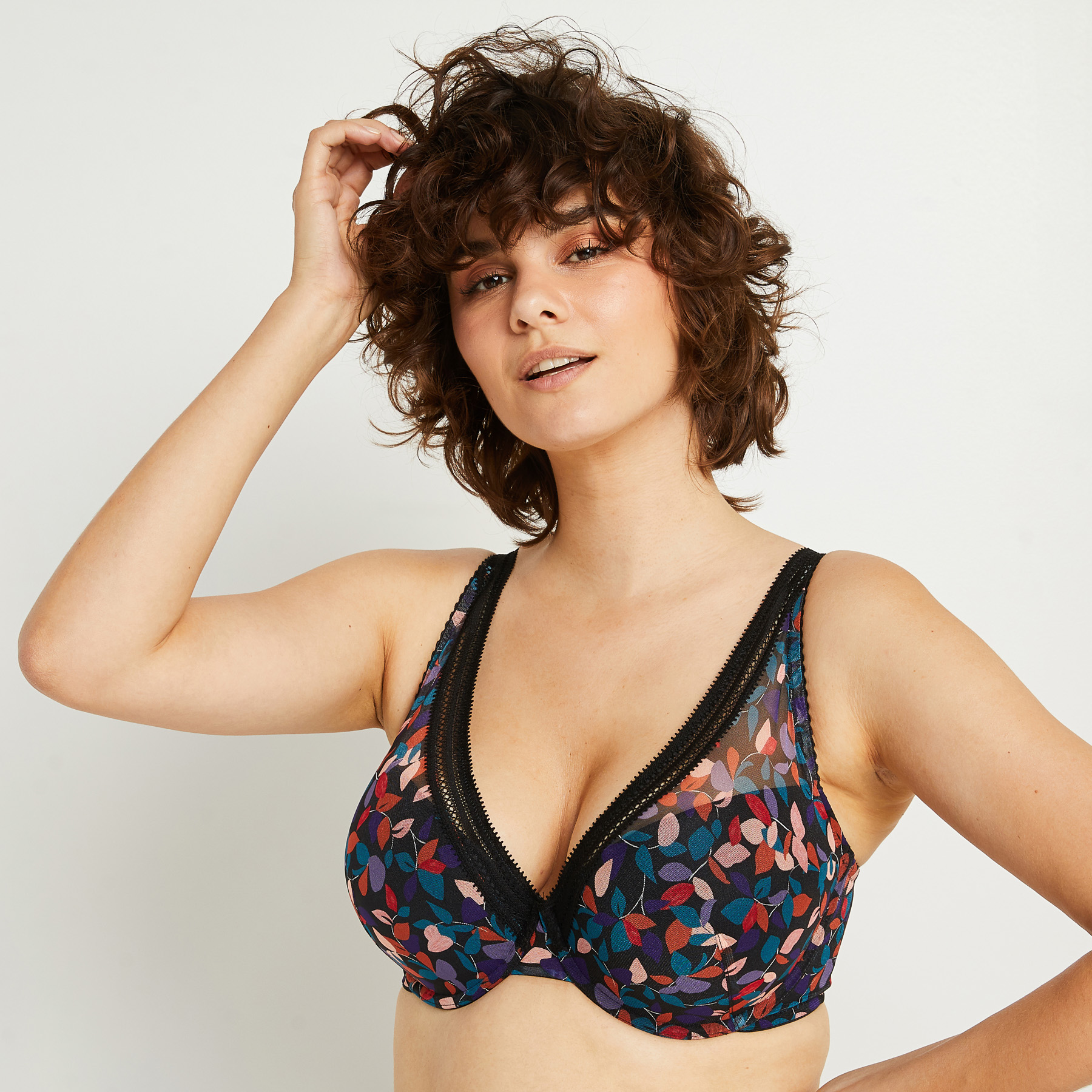 ANTONIA  SOUTIEN-GORGE AMPLIFORME  NOIR/ROSE