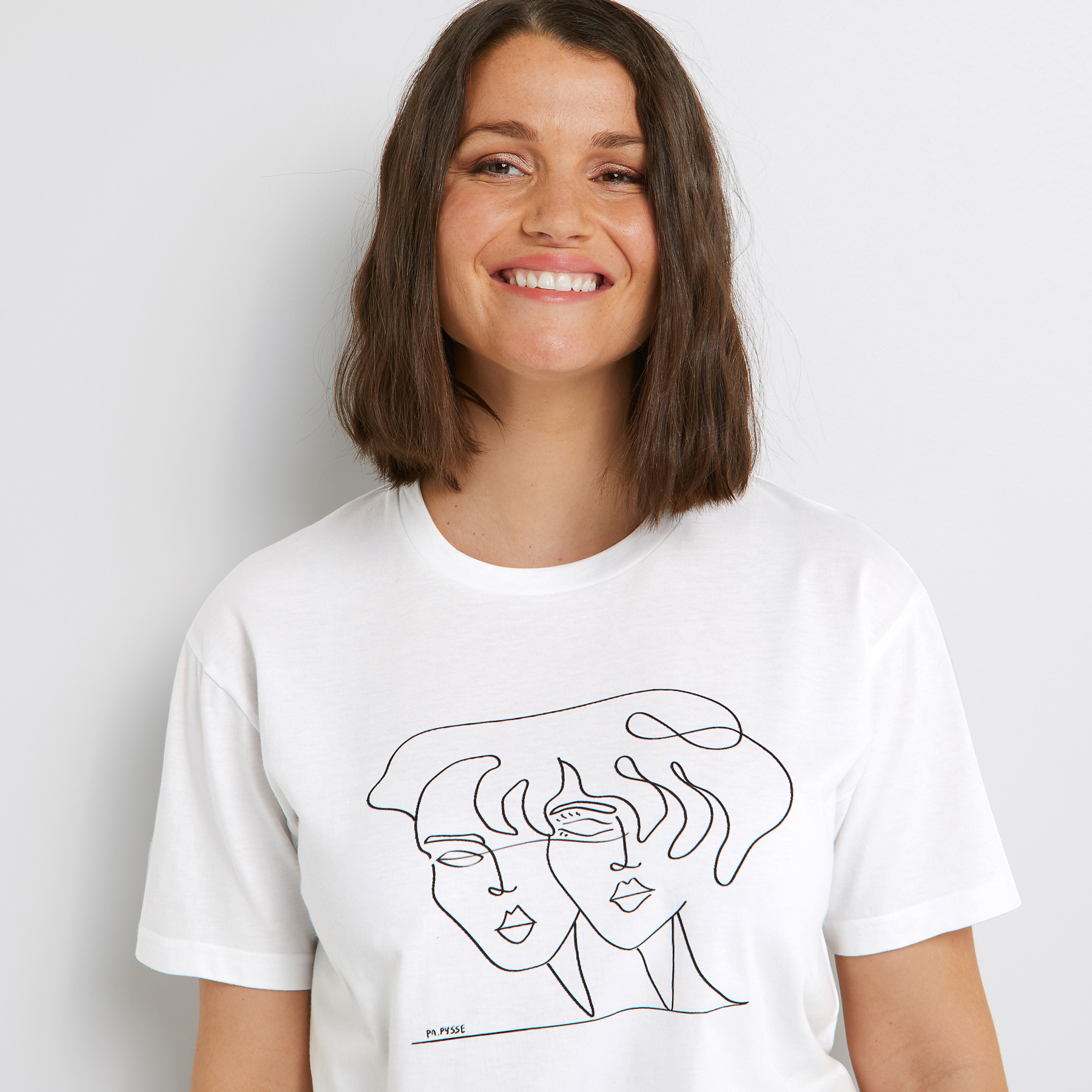TEE SHIRT SOLIDAIRE BLANC