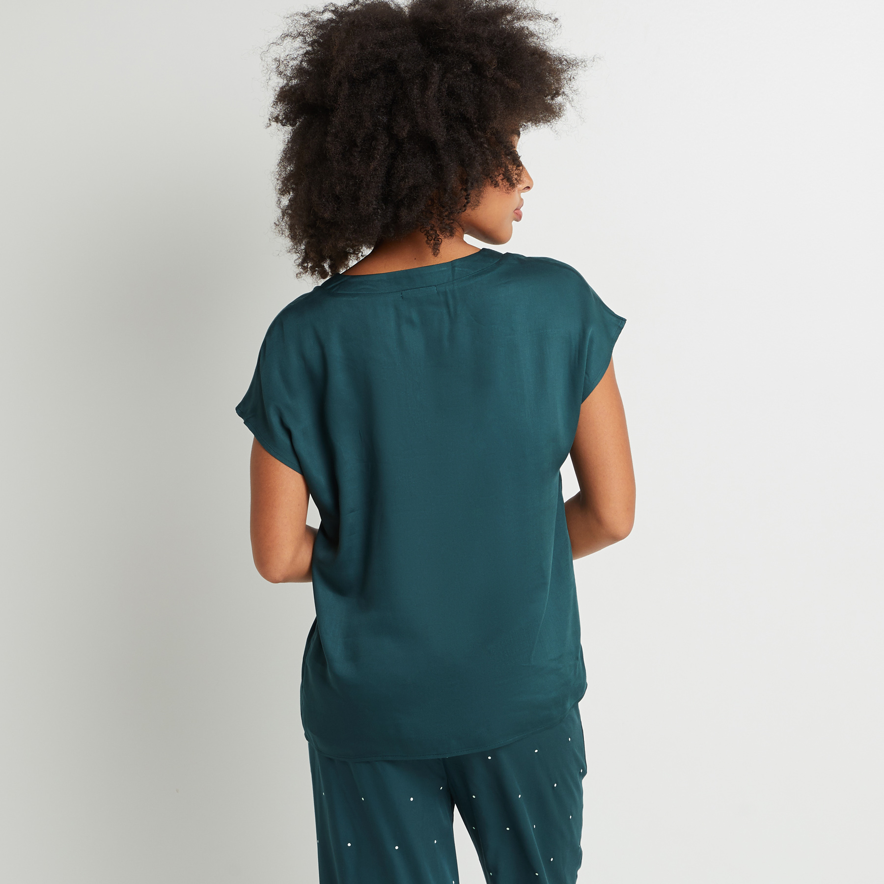 AROME TEE SHIRT MANCHES COURTES VISCOSE VERT