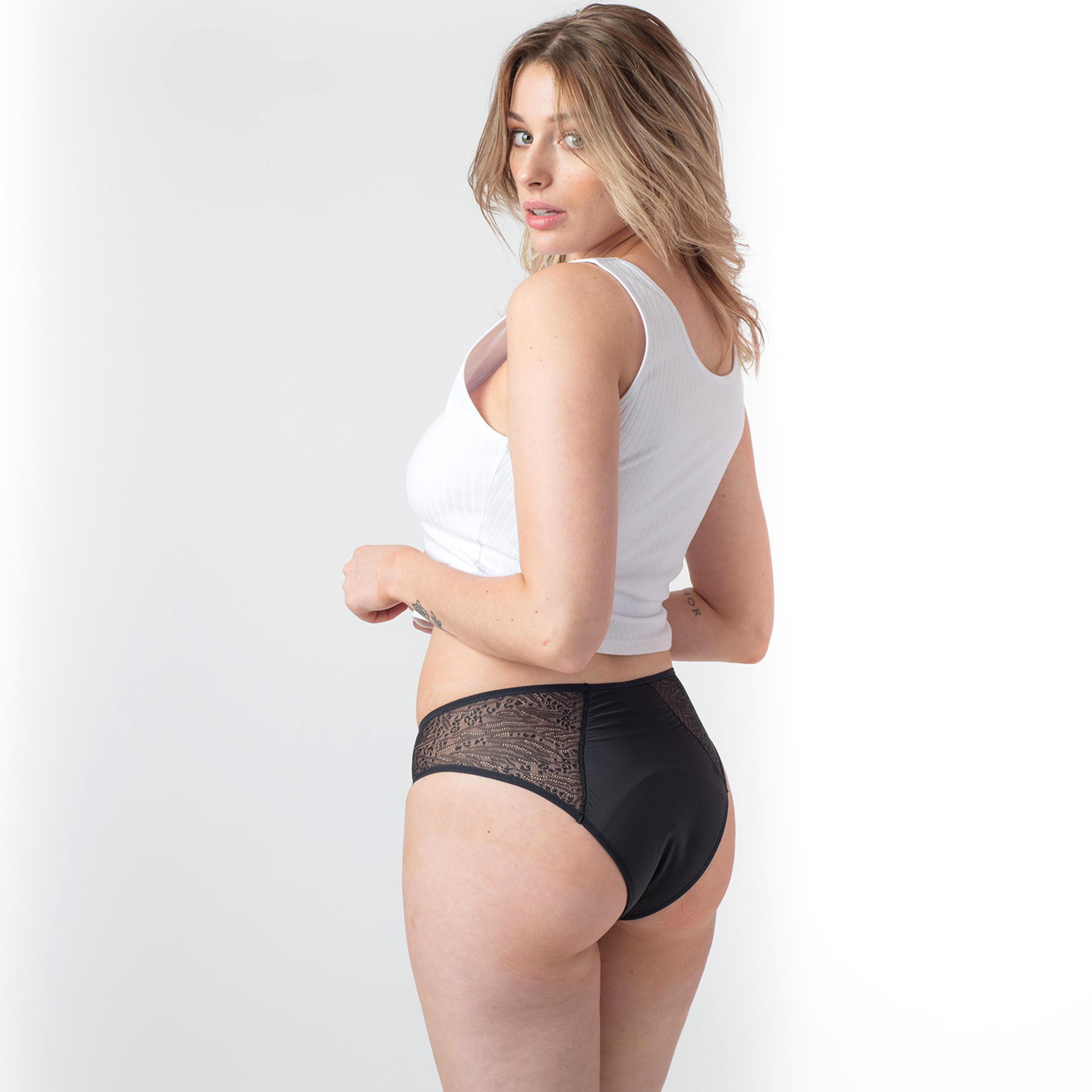 DOLENA Culotte menstruelle flux moyen  NOIR
