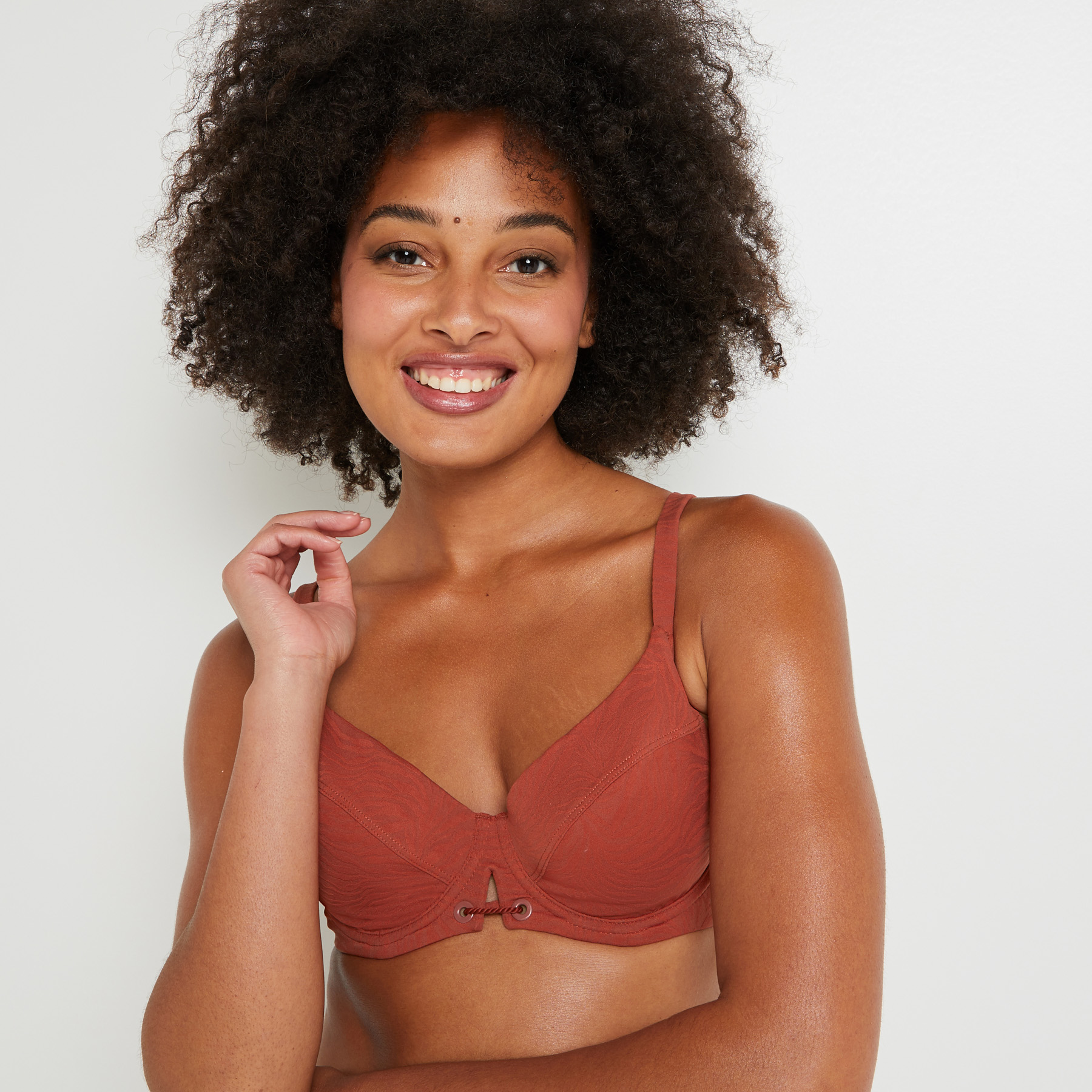 MAILLOT DE BAIN EMBOITANT TERRACOTTA